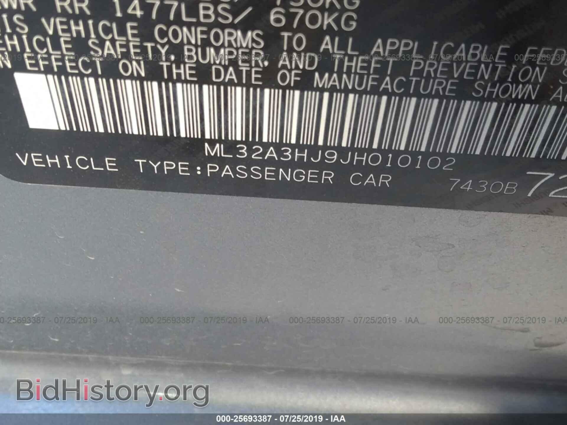 2018 MITSUBISHI MIRAGE - VIN: ML32A3HJ9JH010102 - Фото 9