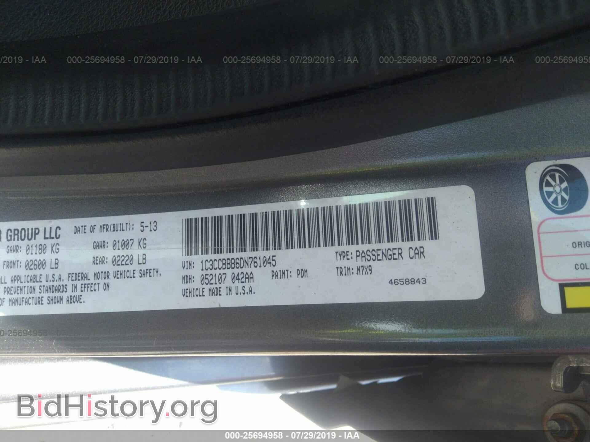 2013 CHRYSLER 200 - VIN: 1C3CCBBB6DN761045 - Photo 9