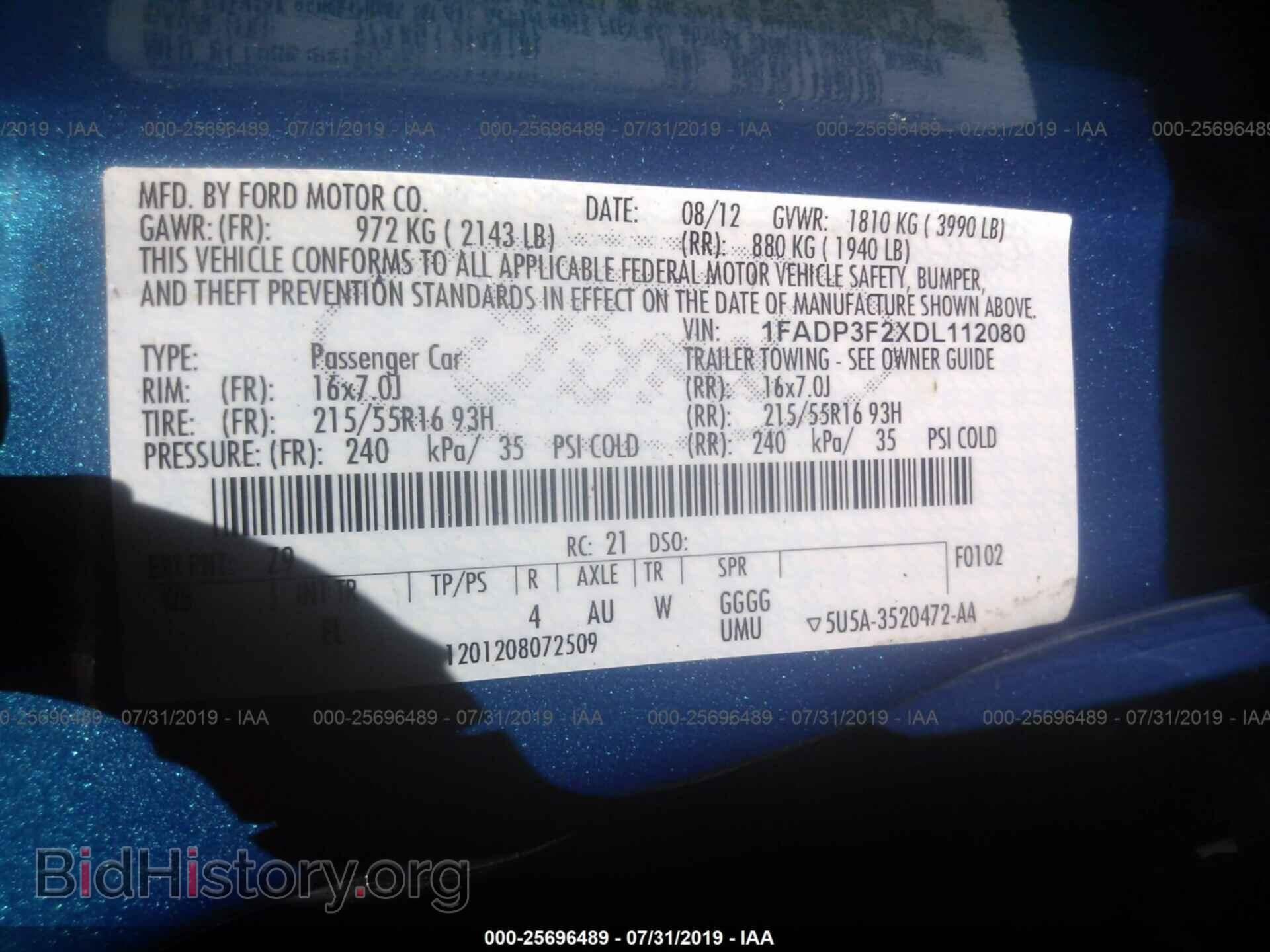 2013 FORD FOCUS - VIN: 1FADP3F2XDL112080 - Photo 9