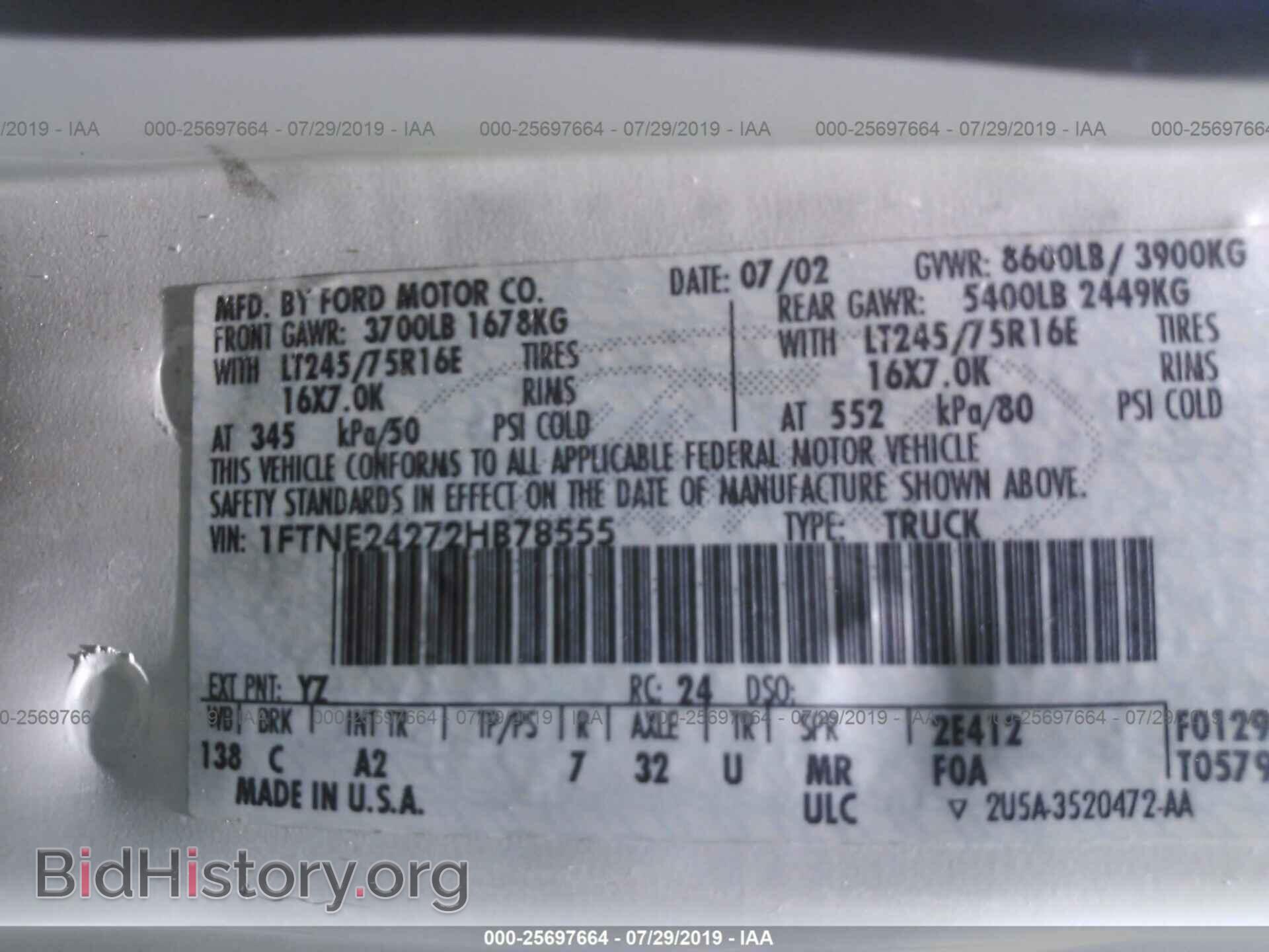 2002 FORD ECONOLINE - VIN: 1FTNE24272HB78555 - Photo 9