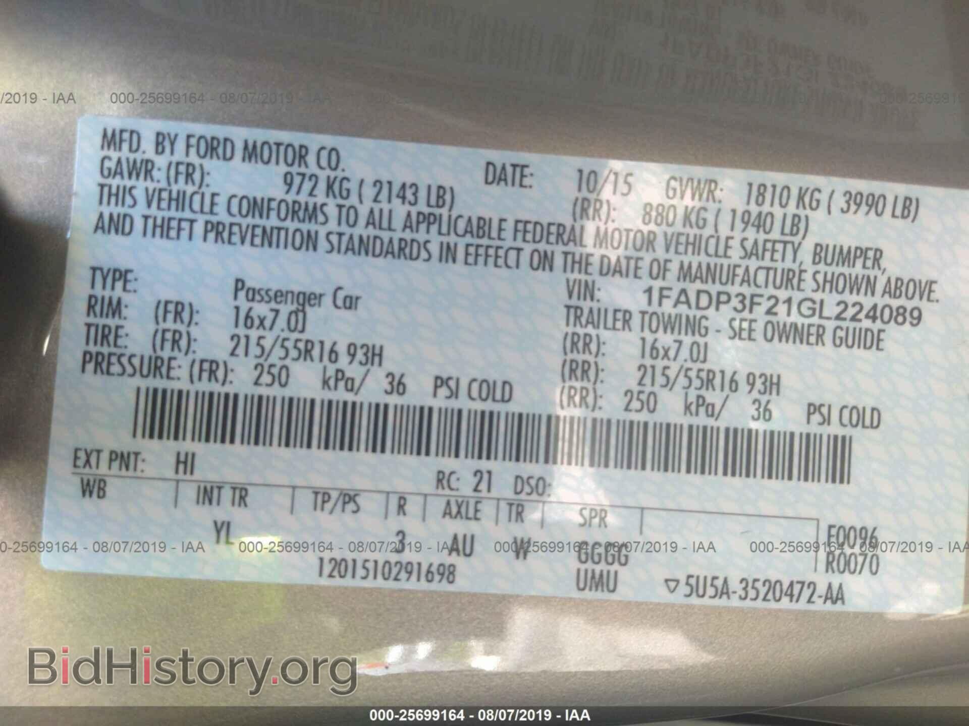 2016 FORD FOCUS - VIN: 1FADP3F21GL224089 - Photo 9