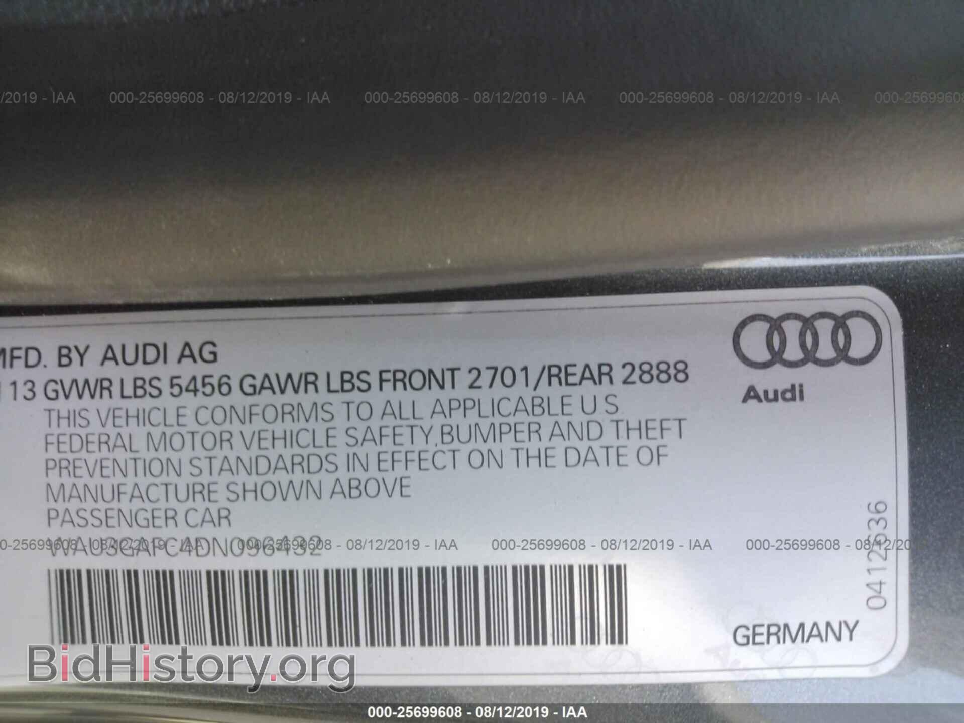 2013 AUDI A7 - VIN: WAU3GAFC4DN096432 - Photo 9