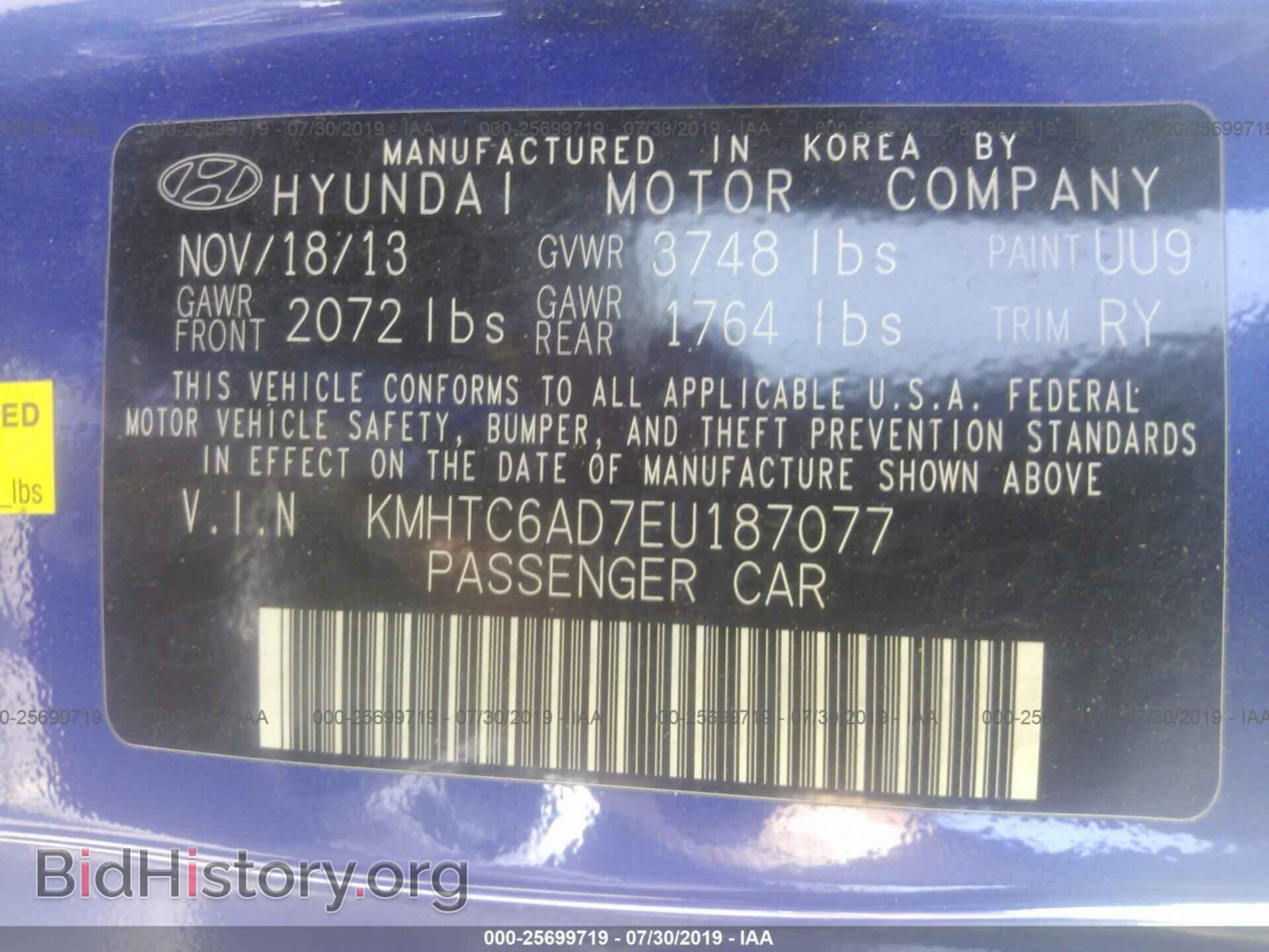 2014 HYUNDAI VELOSTER - VIN: KMHTC6AD7EU187077 - Фото 9