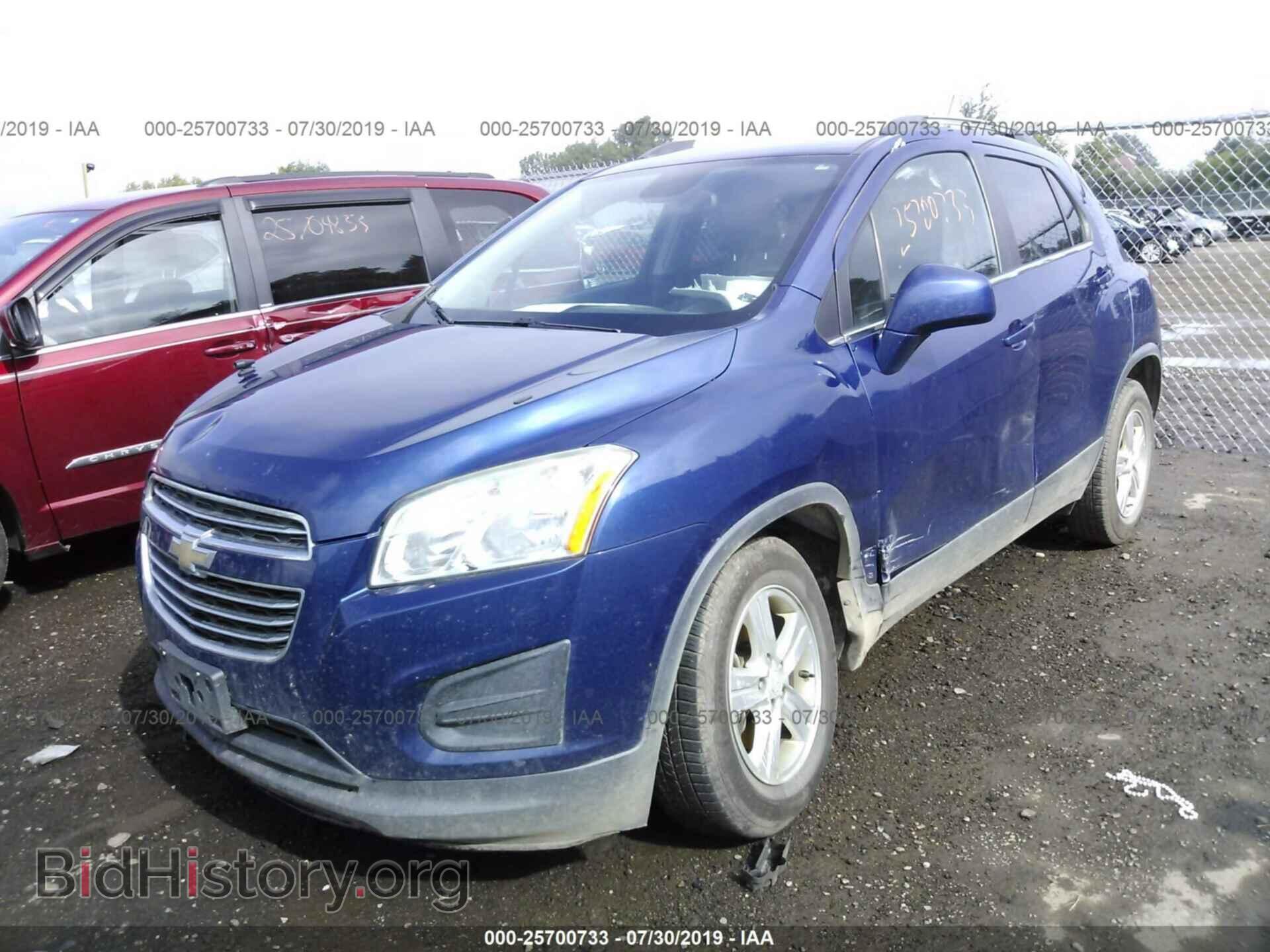 2015 CHEVROLET TRAX - VIN: 3GNCJRSB1FL202054 - Фото 2