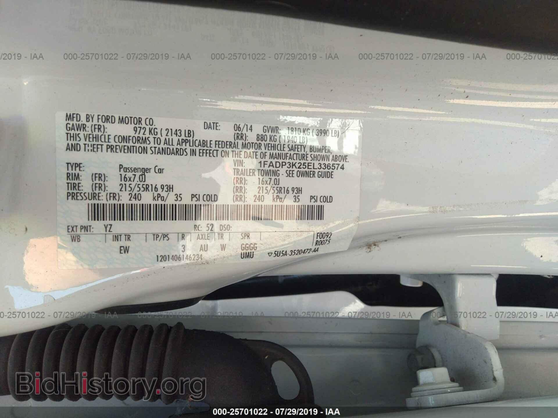 2014 FORD FOCUS - VIN: 1FADP3K25EL336574 - Photo 9
