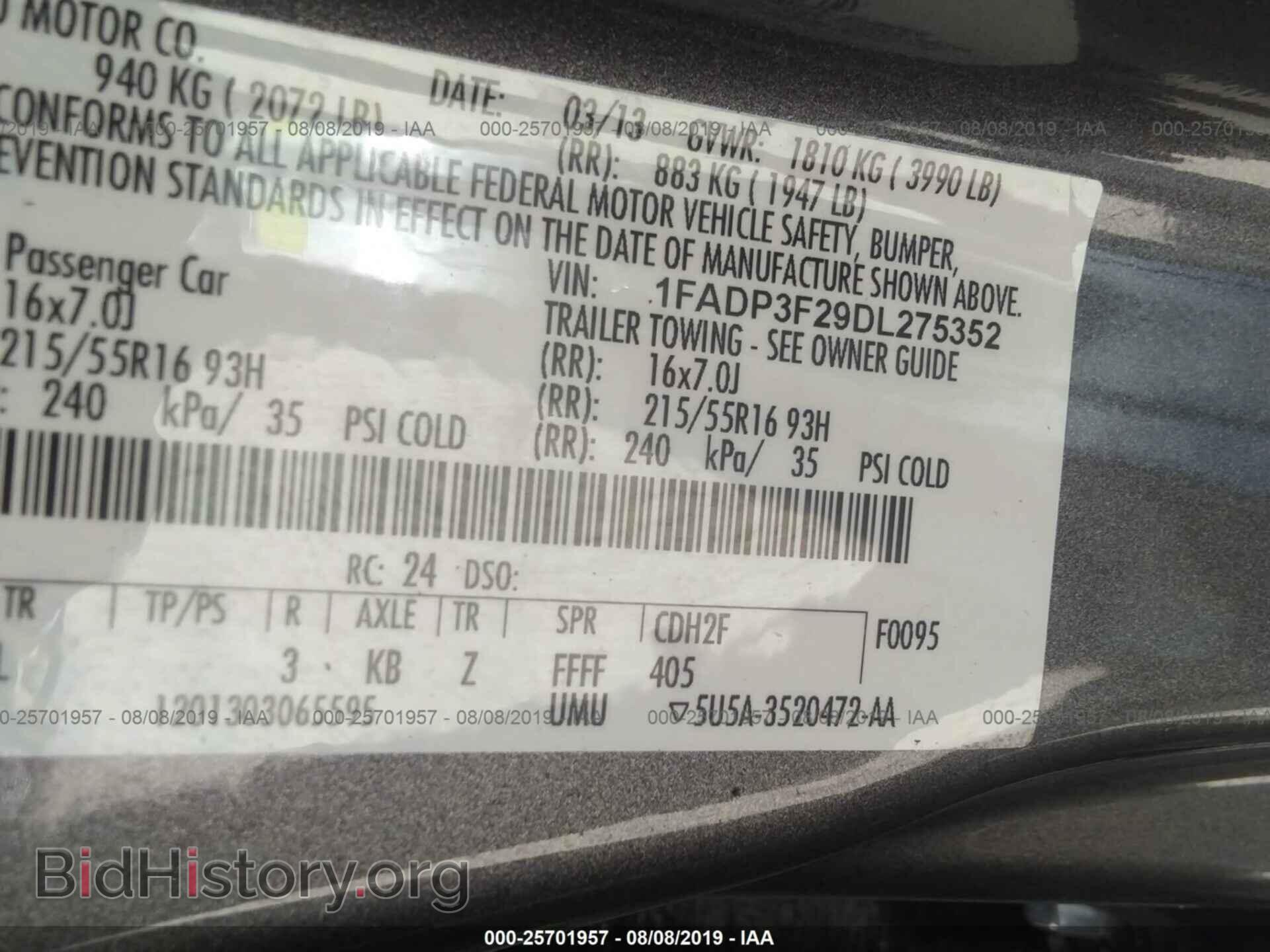 2013 FORD FOCUS - VIN: 1FADP3F29DL275352 - Photo 9