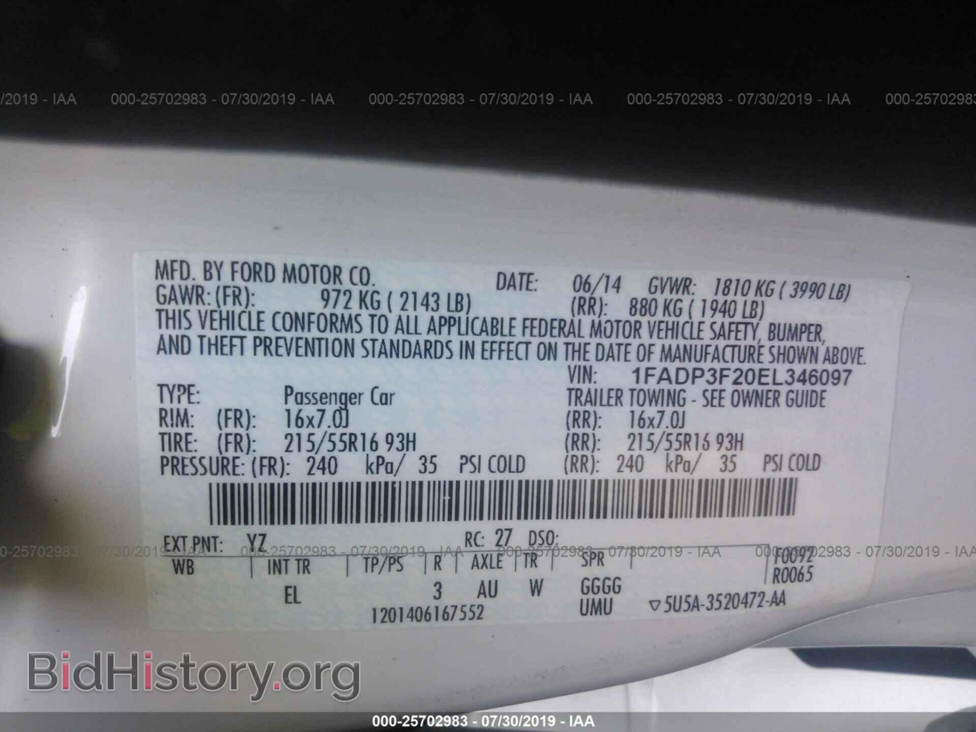 2014 FORD FOCUS - VIN: 1FADP3F20EL346097 - Photo 9