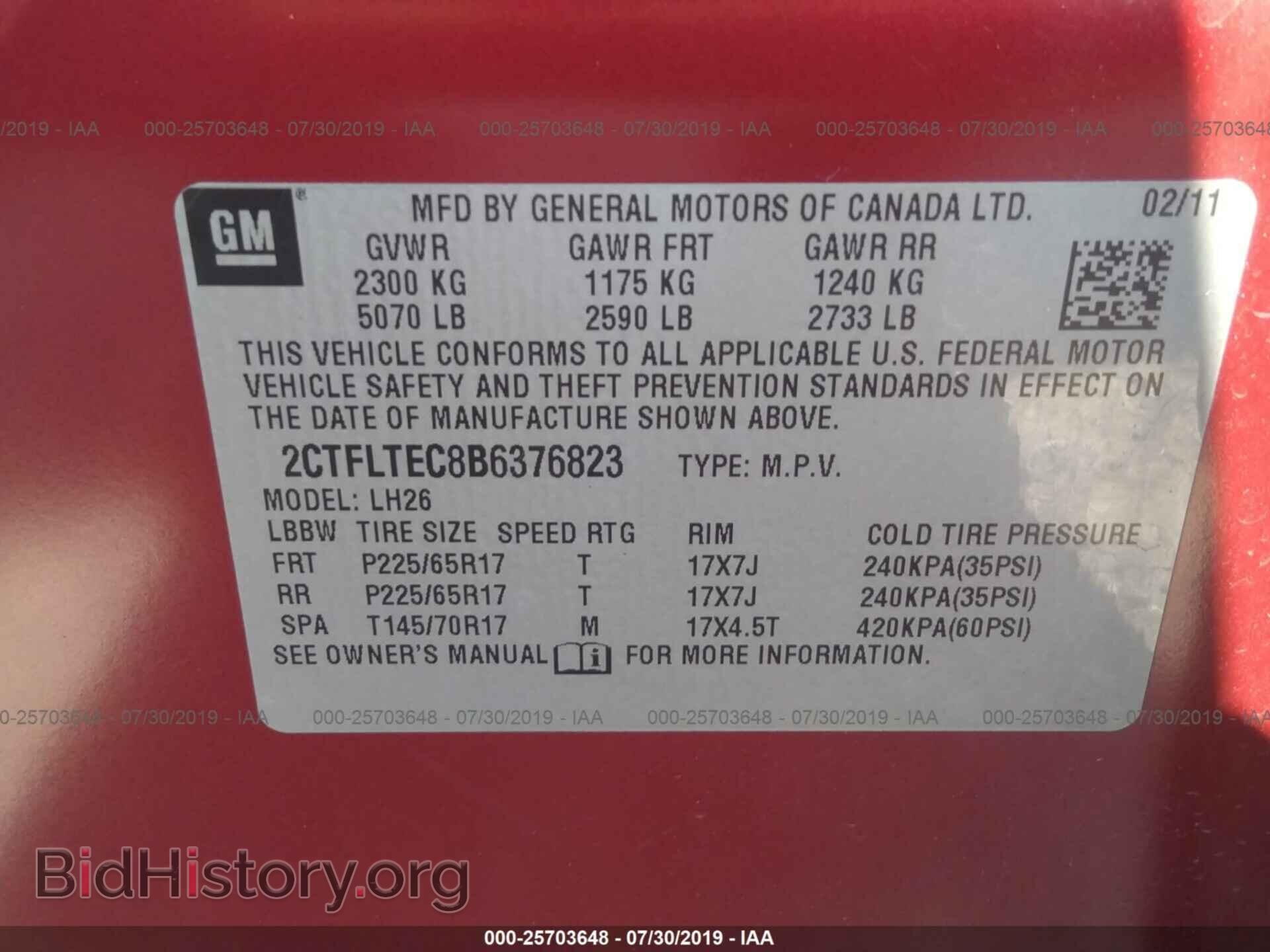 2011 GMC TERRAIN - VIN: 2CTFLTEC8B6376823 - Photo 9