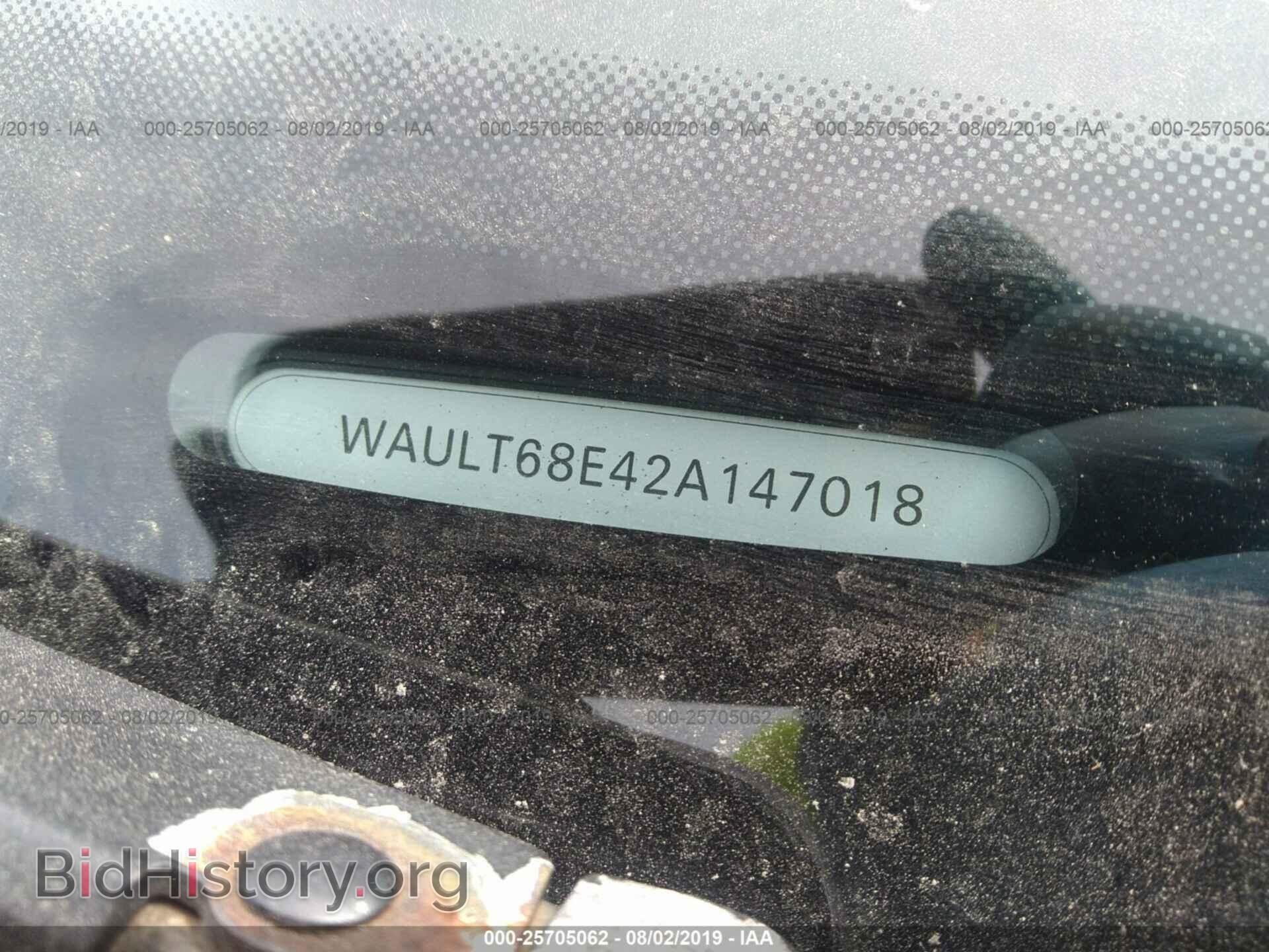 2002 AUDI A4 - VIN: WAULT68E42A147018 - Фото 9