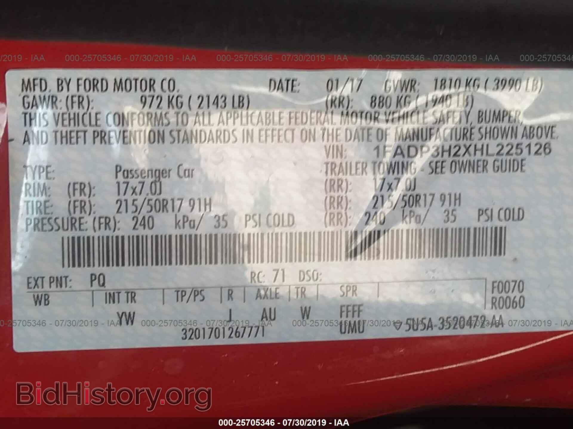 2017 FORD FOCUS - VIN: 1FADP3H2XHL225126 - Photo 9