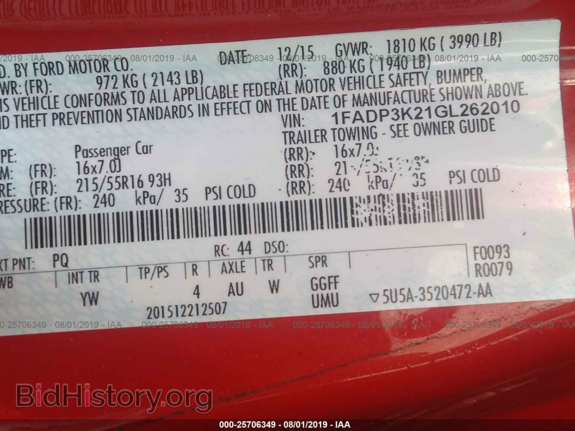2016 FORD FOCUS - VIN: 1FADP3K21GL262010 - Photo 9