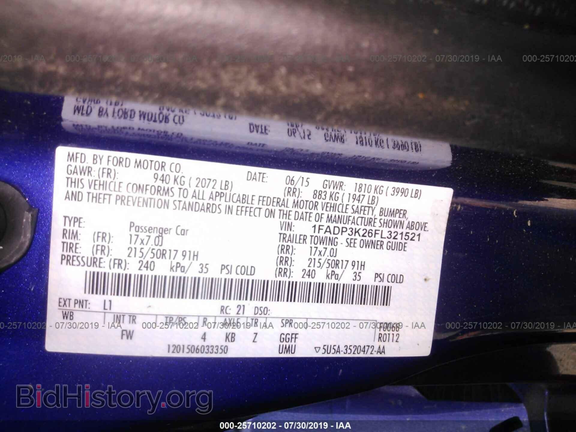 2015 FORD FOCUS - VIN: 1FADP3K26FL321521 - Photo 9