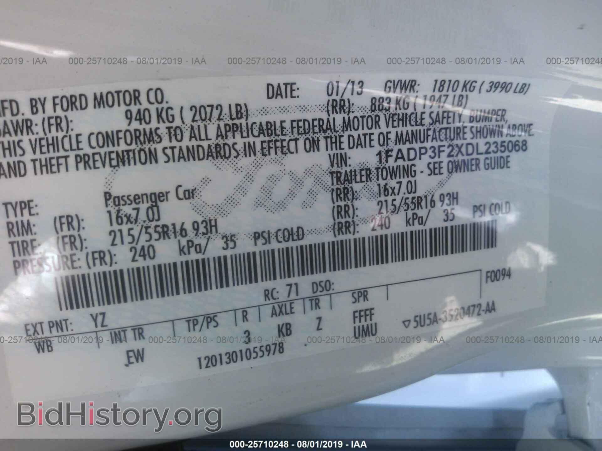 2013 FORD FOCUS - VIN: 1FADP3F2XDL235068 - Photo 9