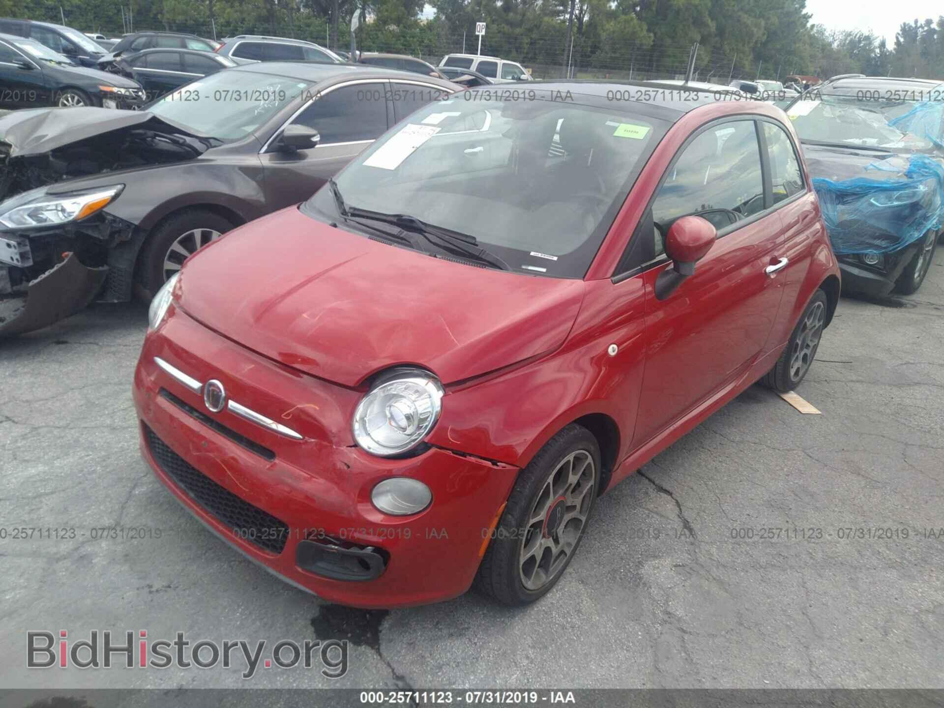 2012 FIAT 500 - VIN: 3C3CFFBRXCT208599 - Фото 2