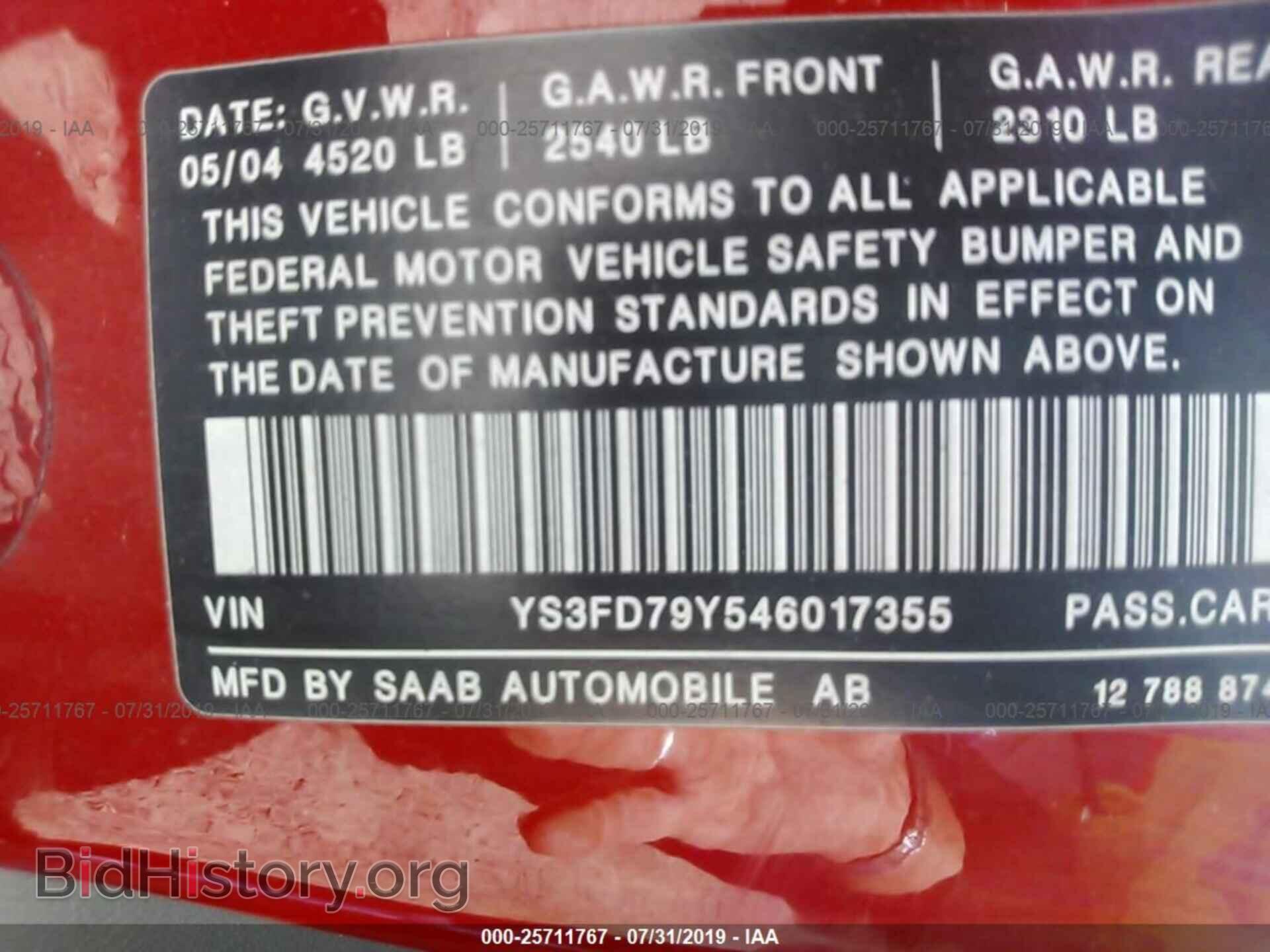 2004 SAAB 9-3 - VIN: YS3FD79Y546017355 - Photo 9