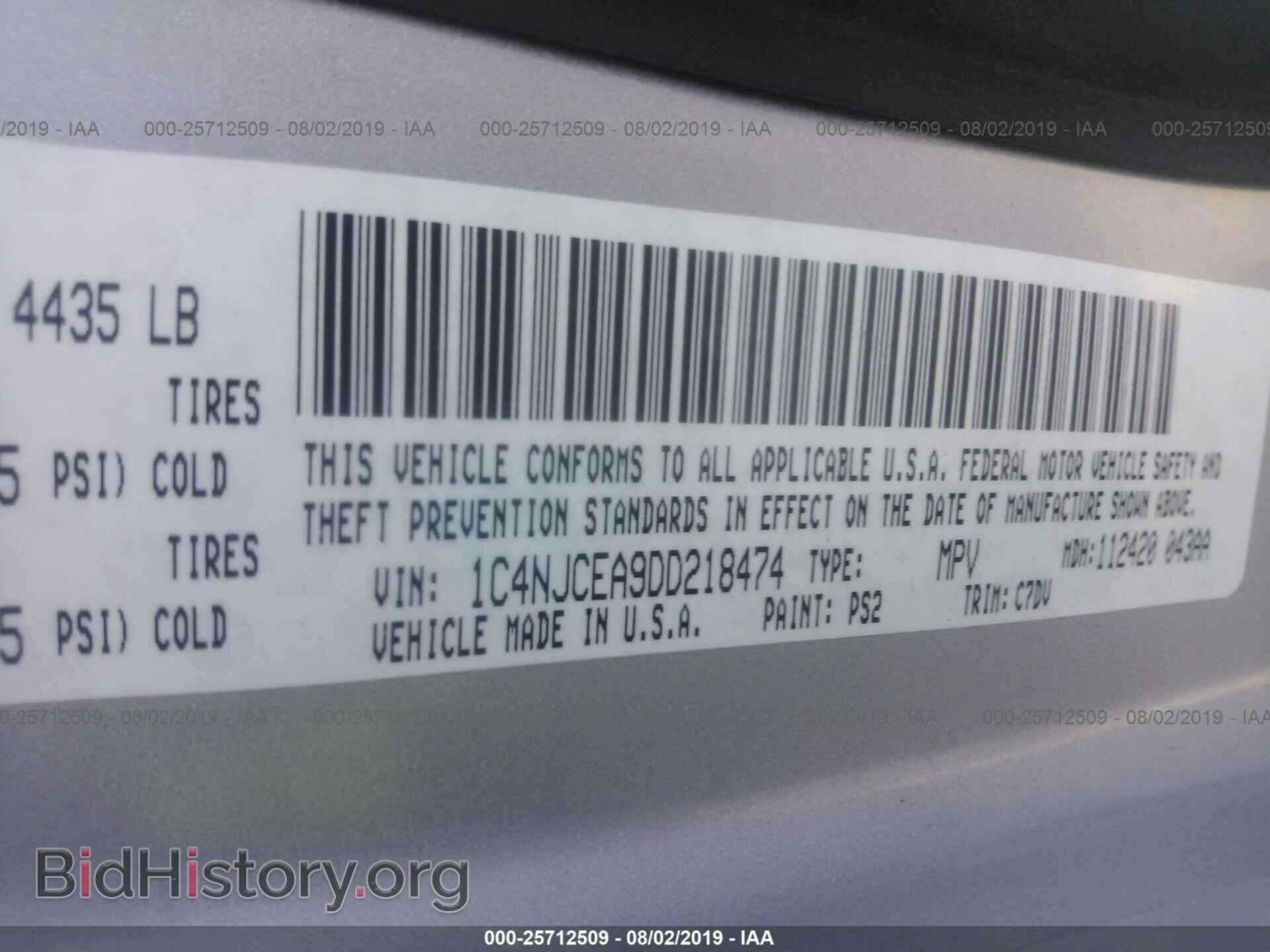 2013 JEEP COMPASS - VIN: 1C4NJCEA9DD218474 - Photo 9
