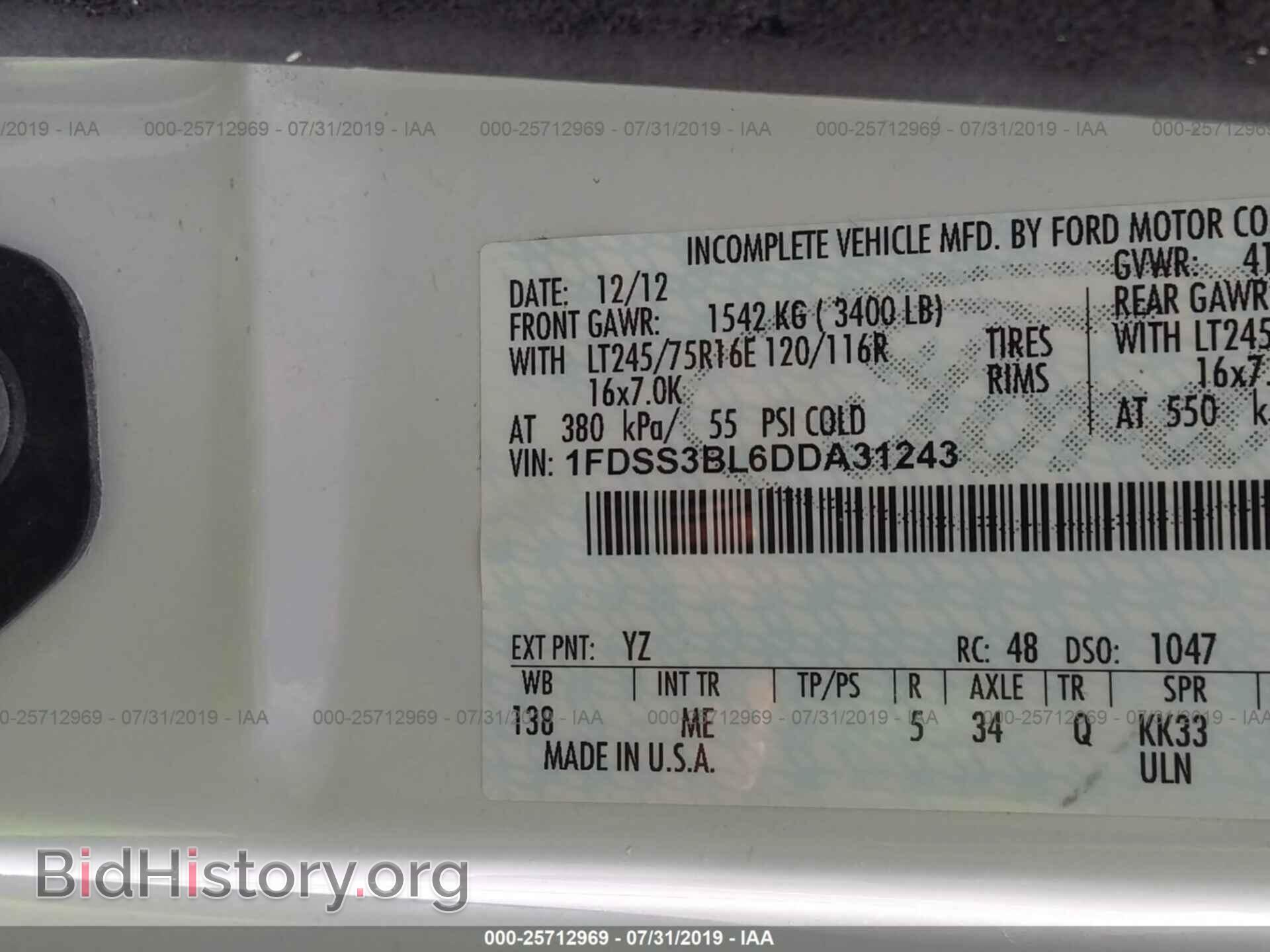 2013 FORD ECONOLINE - VIN: 1FDSS3BL6DDA31243 - Фото 9