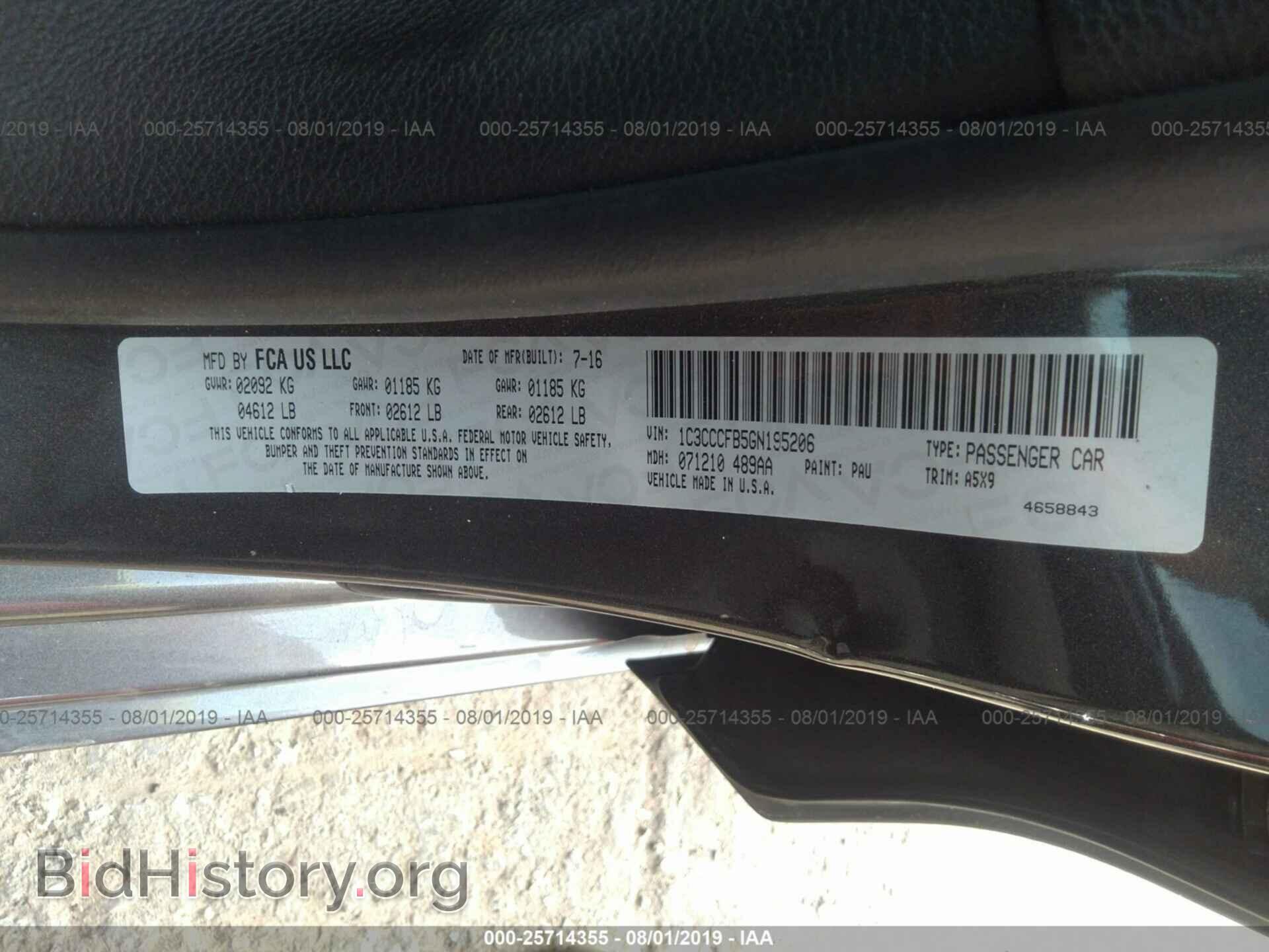 2016 CHRYSLER 200 - VIN: 1C3CCCFB5GN195206 - Photo 9