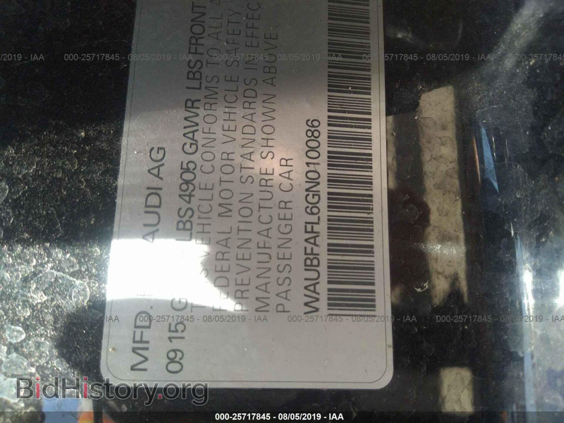 2016 AUDI A4 - VIN: WAUBFAFL6GN010086 - Photo 9