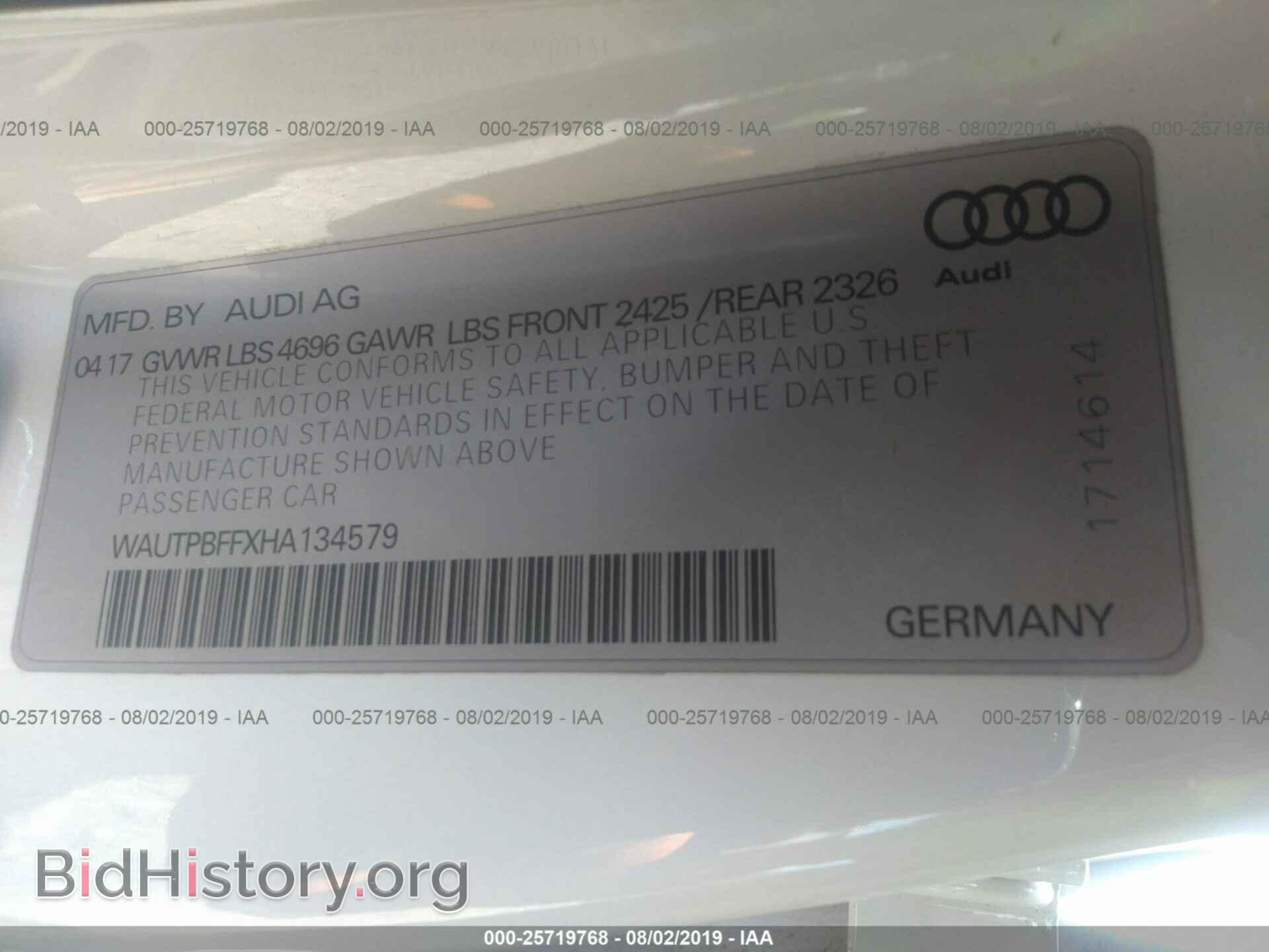 2017 AUDI A3 - VIN: WAUTPBFFXHA134579 - Photo 9