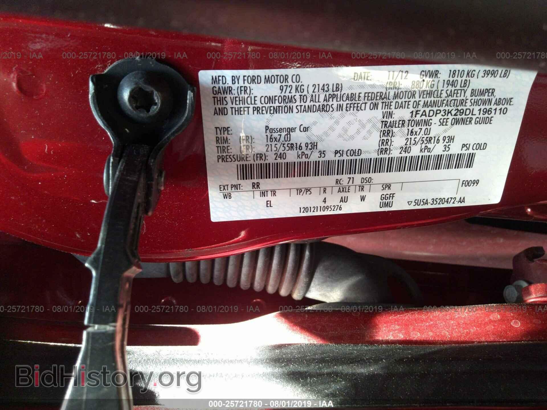 2013 FORD FOCUS - VIN: 1FADP3K29DL196110 - Photo 9