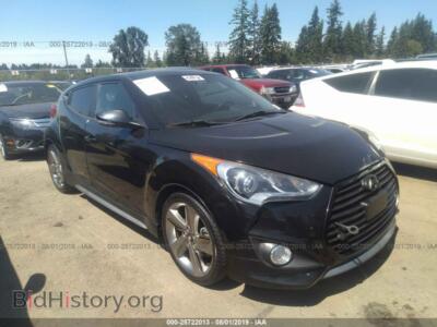 2013 Hyundai VELOSTER Turbo, black — VIN KMHTC6AE5DU146809, IAAI