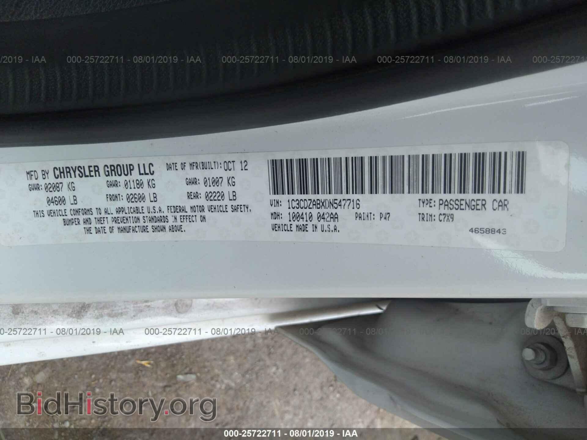 2013 DODGE AVENGER - VIN: 1C3CDZABXDN547716 - Photo 9