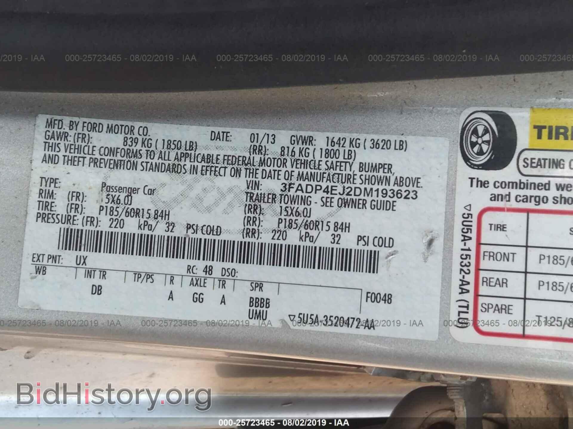 2013 FORD FIESTA - VIN: 3FADP4EJ2DM193623 - Фото 9