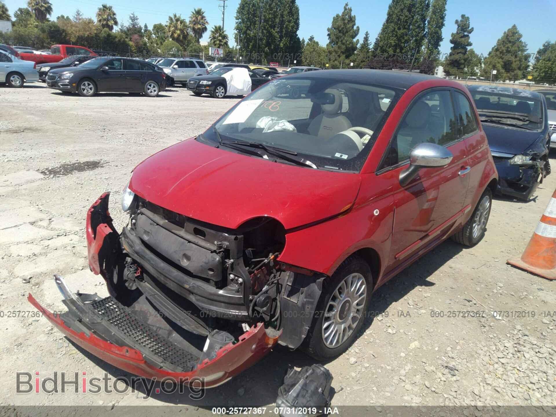 2013 FIAT 500 - VIN: 3C3CFFCR5DT515162 - Фото 2