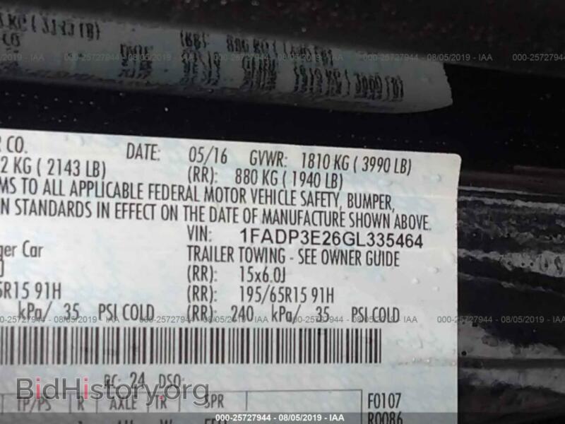 2016 Ford FOCUS (VIN 1FADP3E26GL335464) — photo 9 of 10