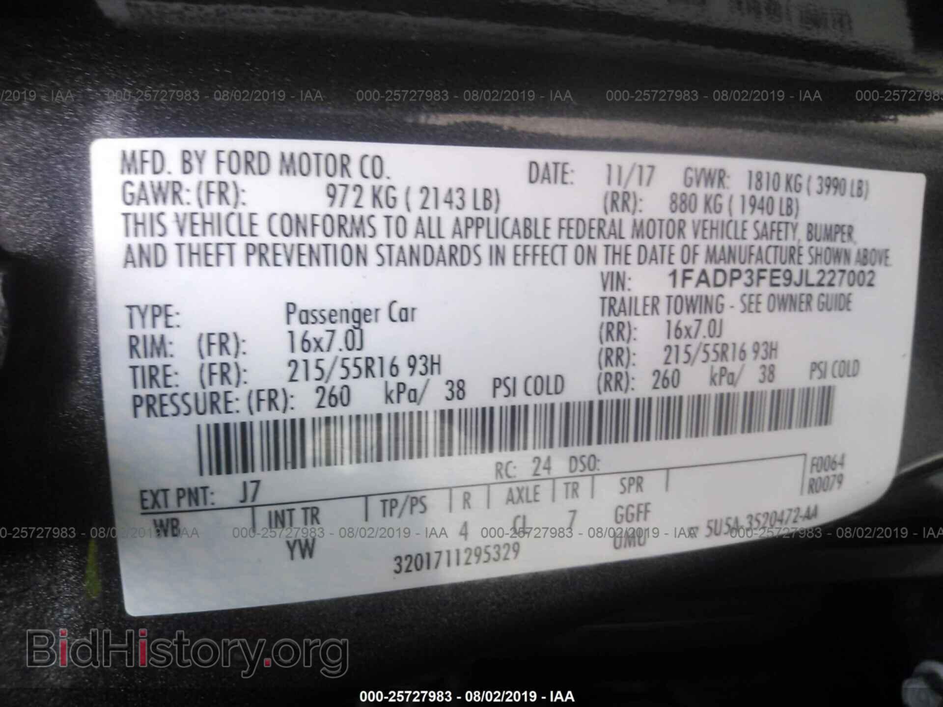 2018 FORD FOCUS - VIN: 1FADP3FE9JL227002 - Photo 9