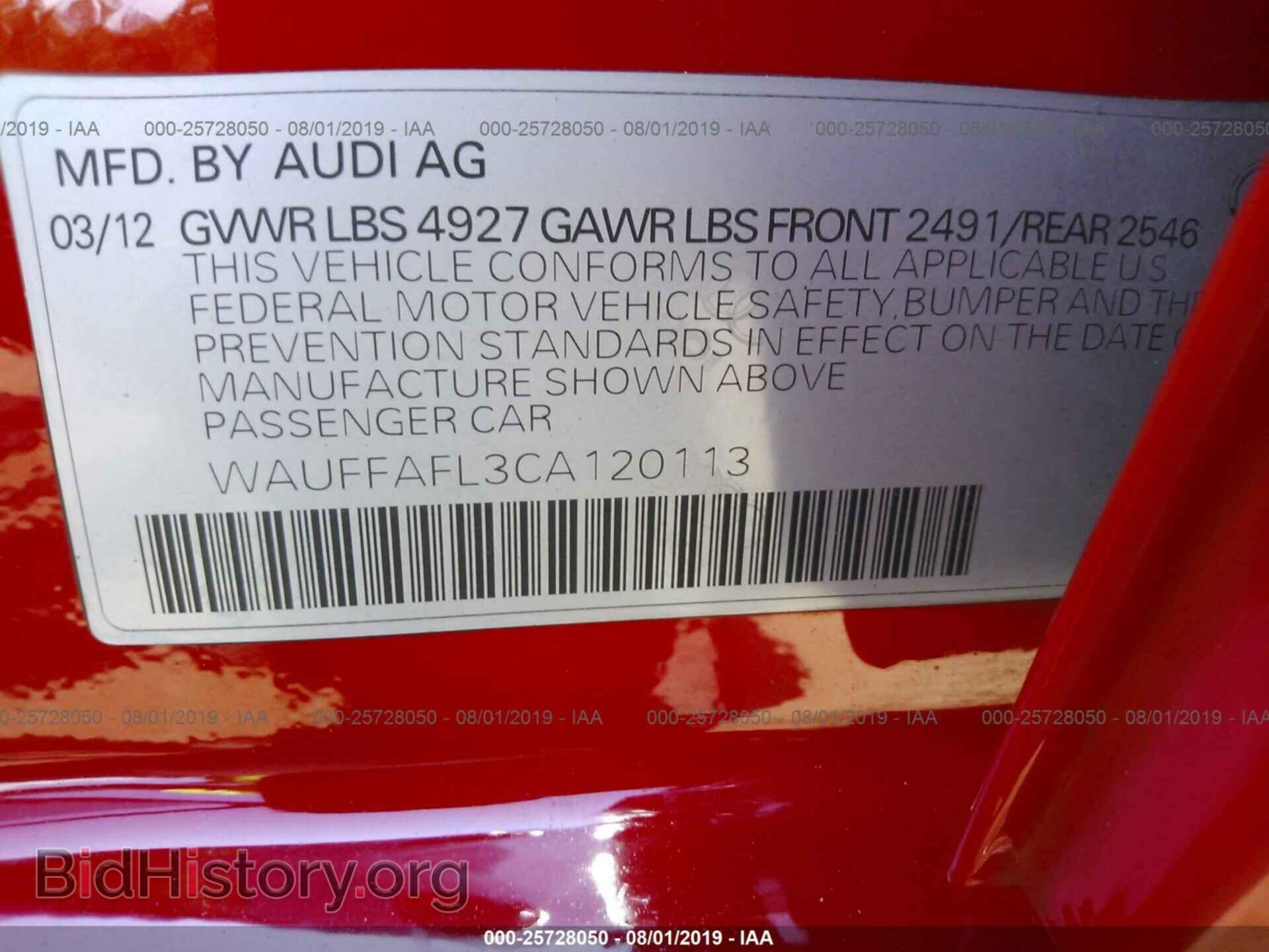 2012 AUDI A4 - VIN: WAUFFAFL3CA120113 - Photo 9