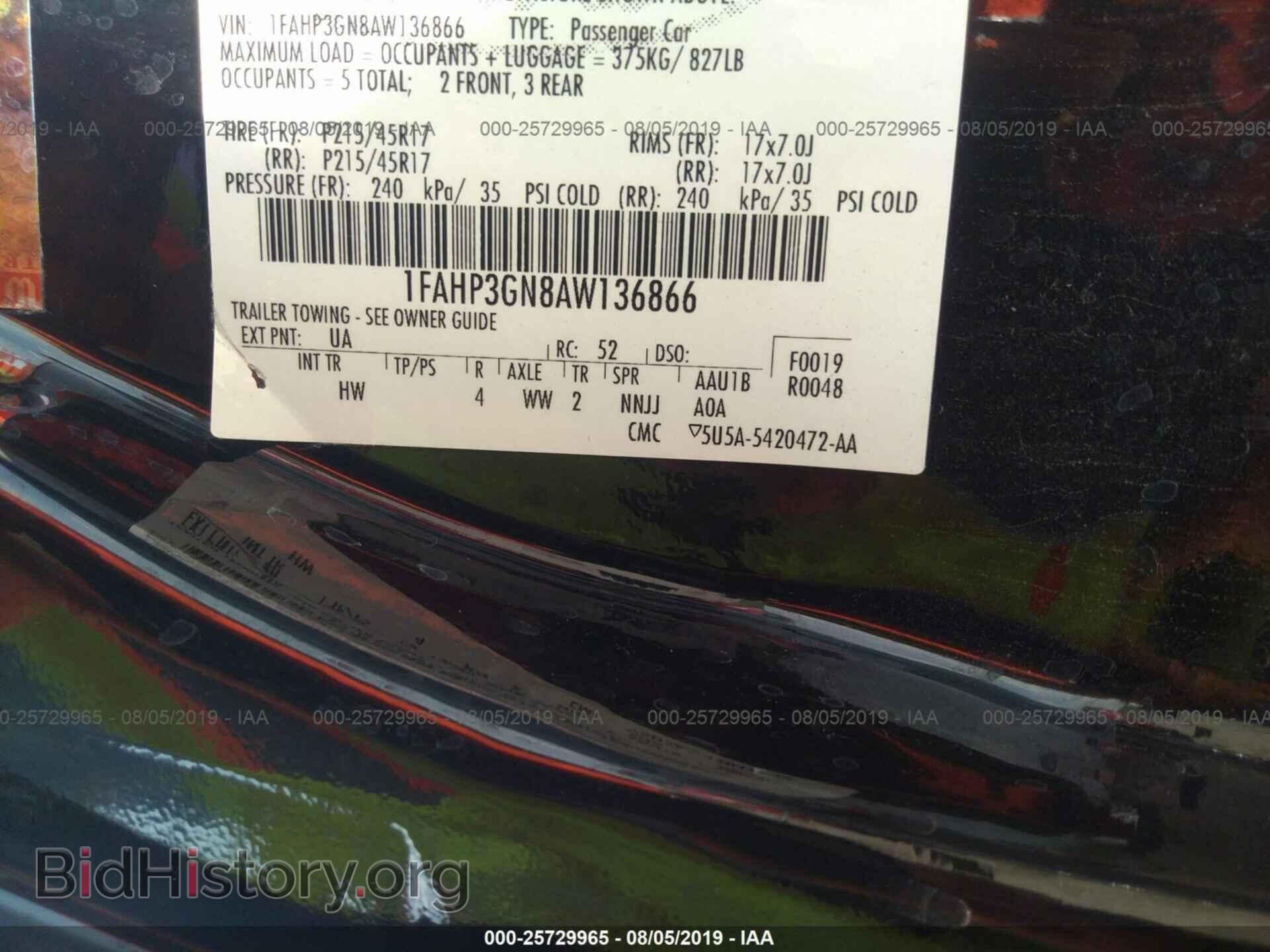 2010 FORD FOCUS - VIN: 1FAHP3GN8AW136866 - Фото 9