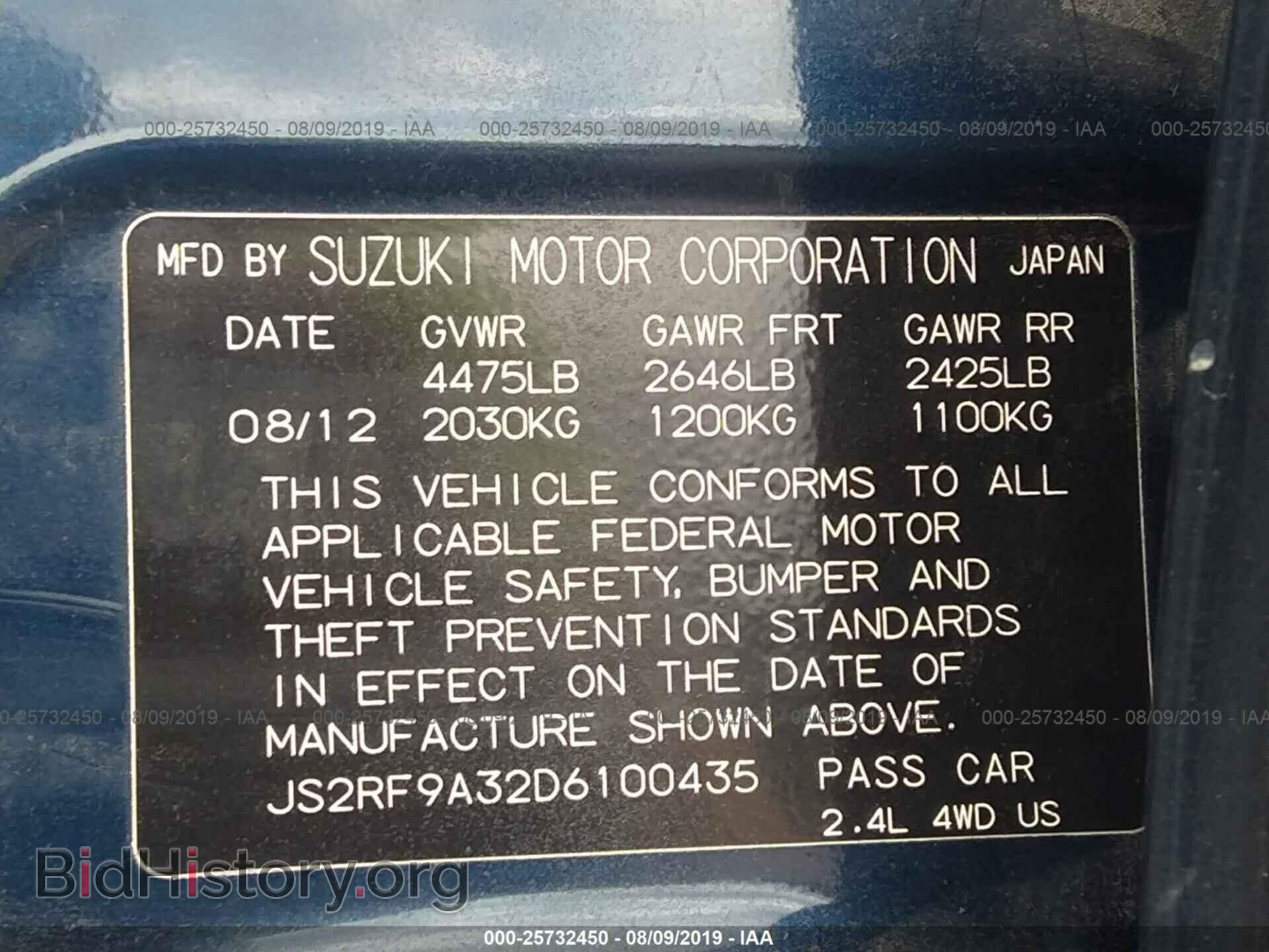 2013 SUZUKI KIZASHI - VIN: JS2RF9A32D6100435 - Фото 9