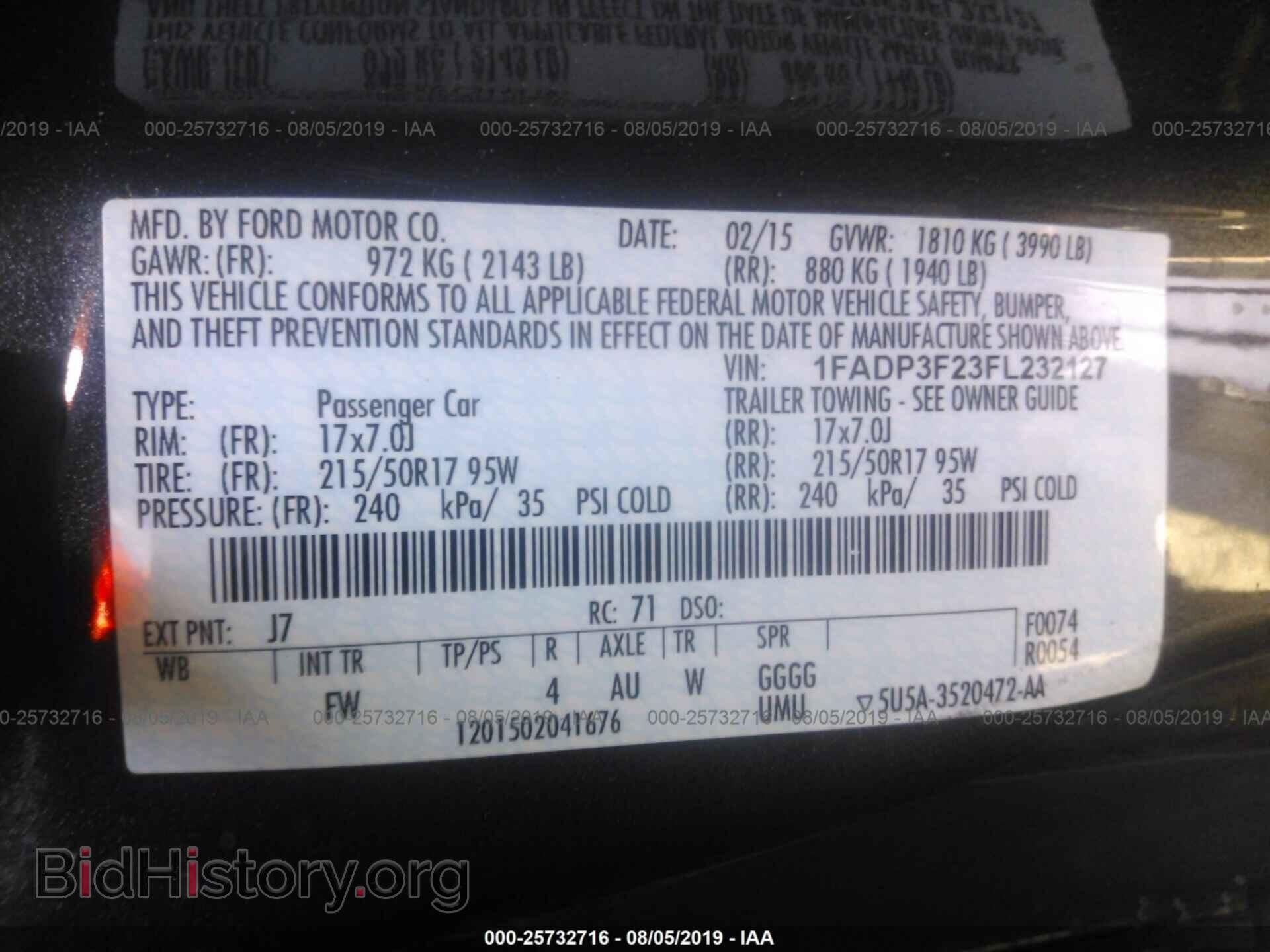 2015 FORD FOCUS - VIN: 1FADP3F23FL232127 - Photo 9