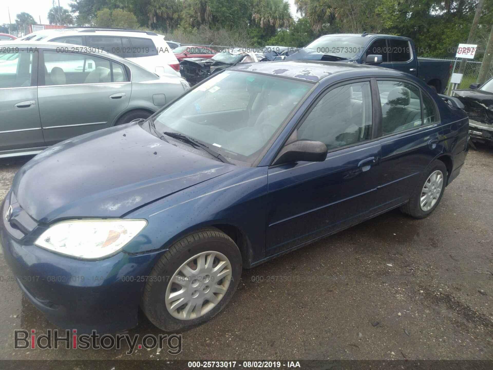2005 HONDA CIVIC - VIN: 2HGES16565H607789 - Фото 2