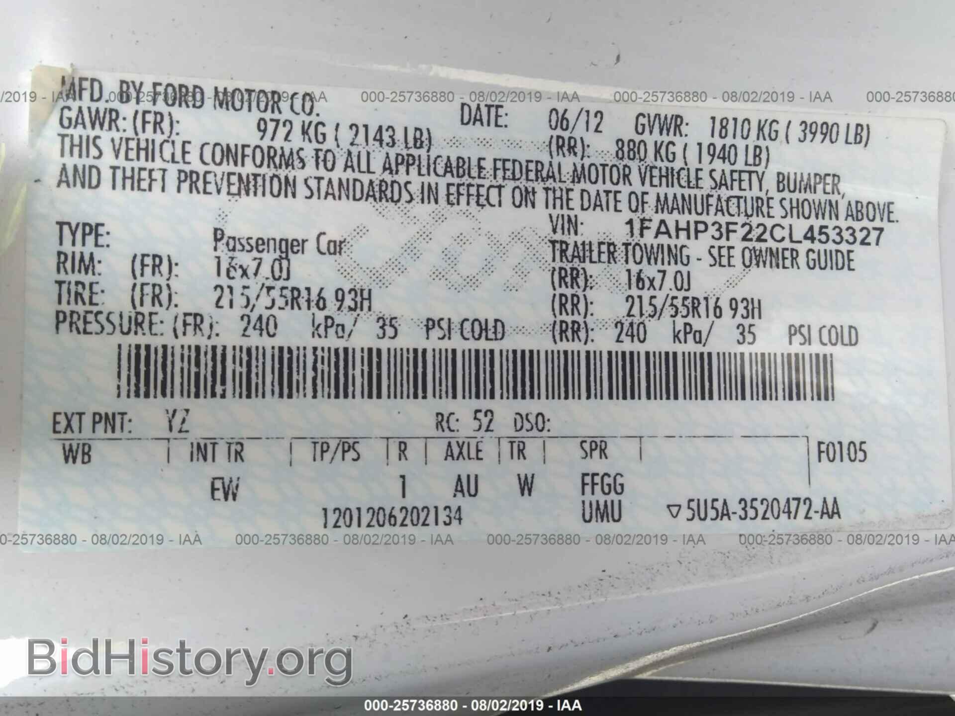 2012 FORD FOCUS - VIN: 1FAHP3F22CL453327 - Photo 9