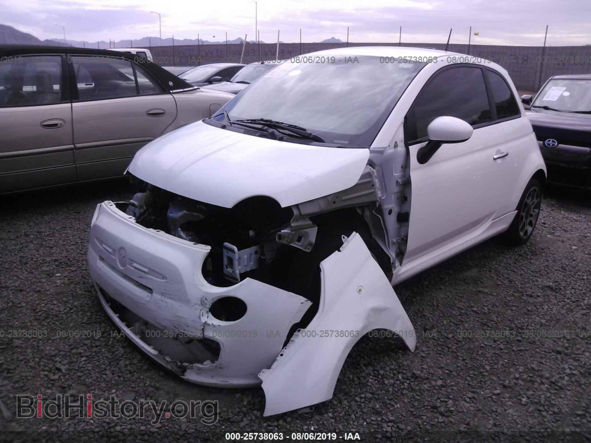 2012 FIAT 500 - VIN: 3C3CFFBR2CT103295 - Фото 2