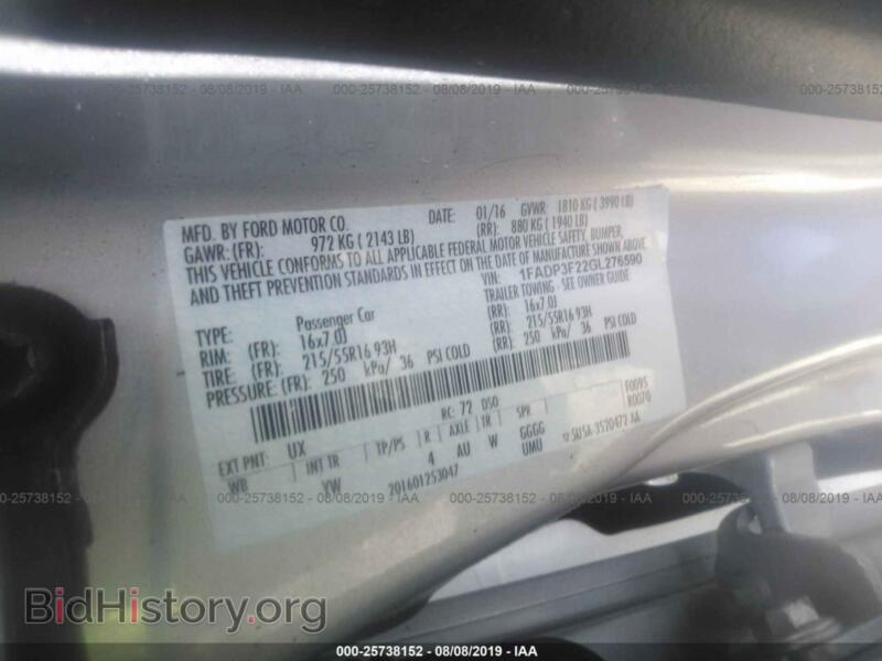 2016 Ford FOCUS (VIN 1FADP3F22GL276590) — фото 9 из 10