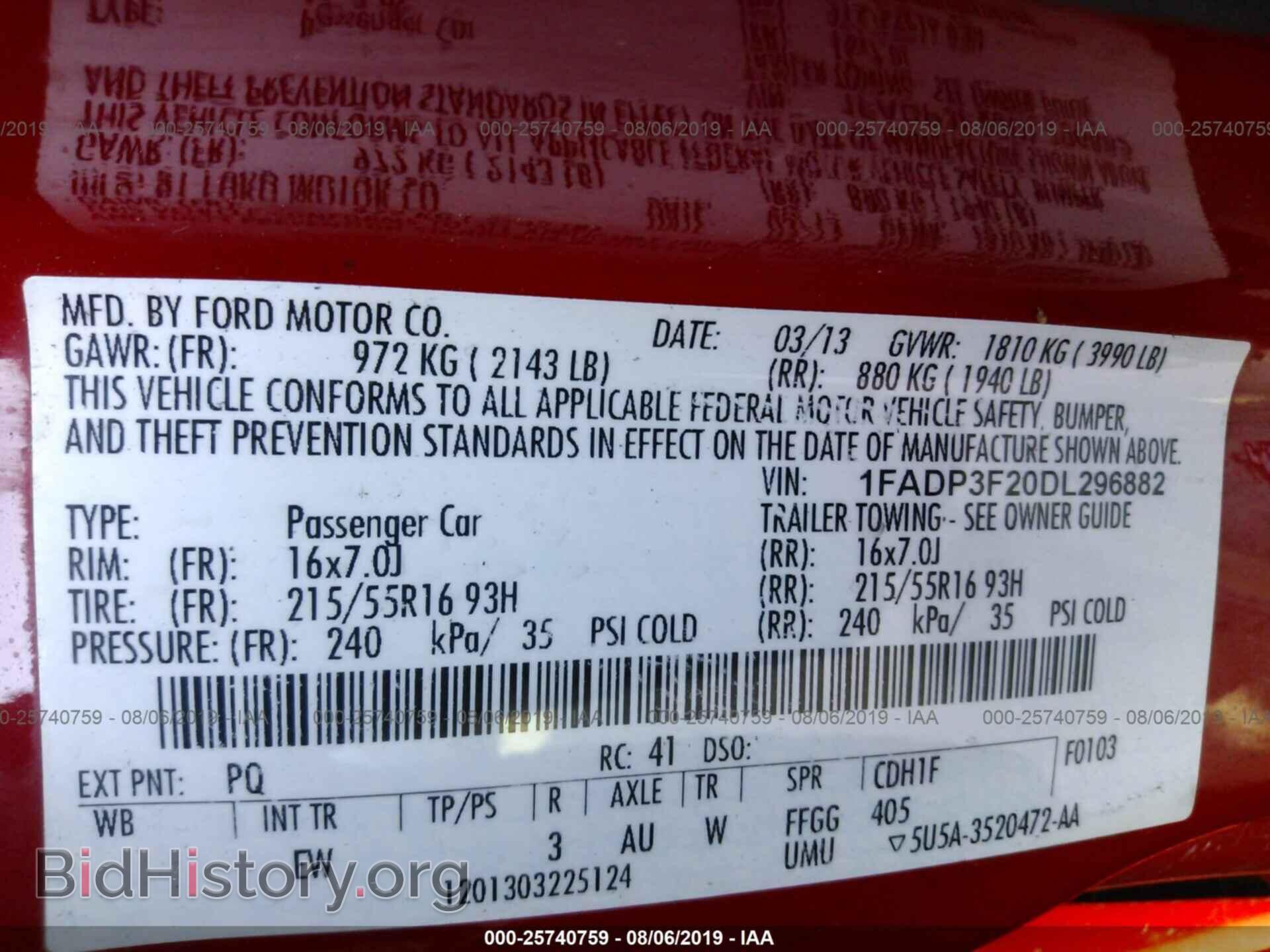 2013 FORD FOCUS - VIN: 1FADP3F20DL296882 - Photo 9