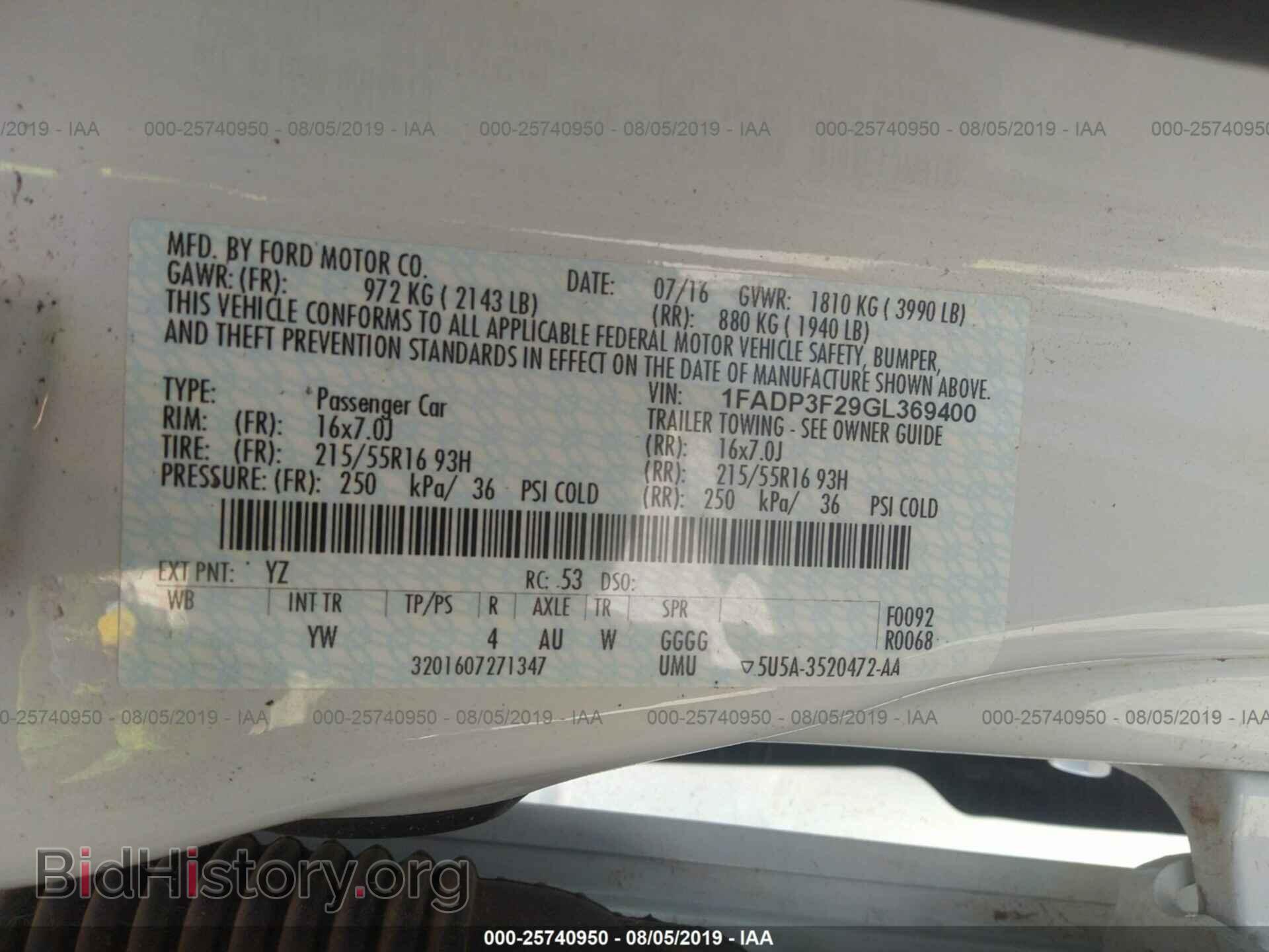 2016 FORD FOCUS - VIN: 1FADP3F29GL369400 - Photo 9