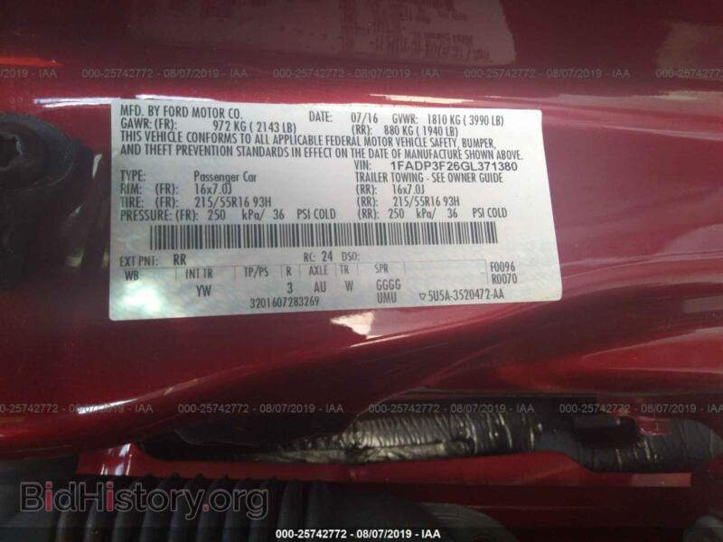 2016 Ford FOCUS (VIN 1FADP3F26GL371380) — фото 9 из 10