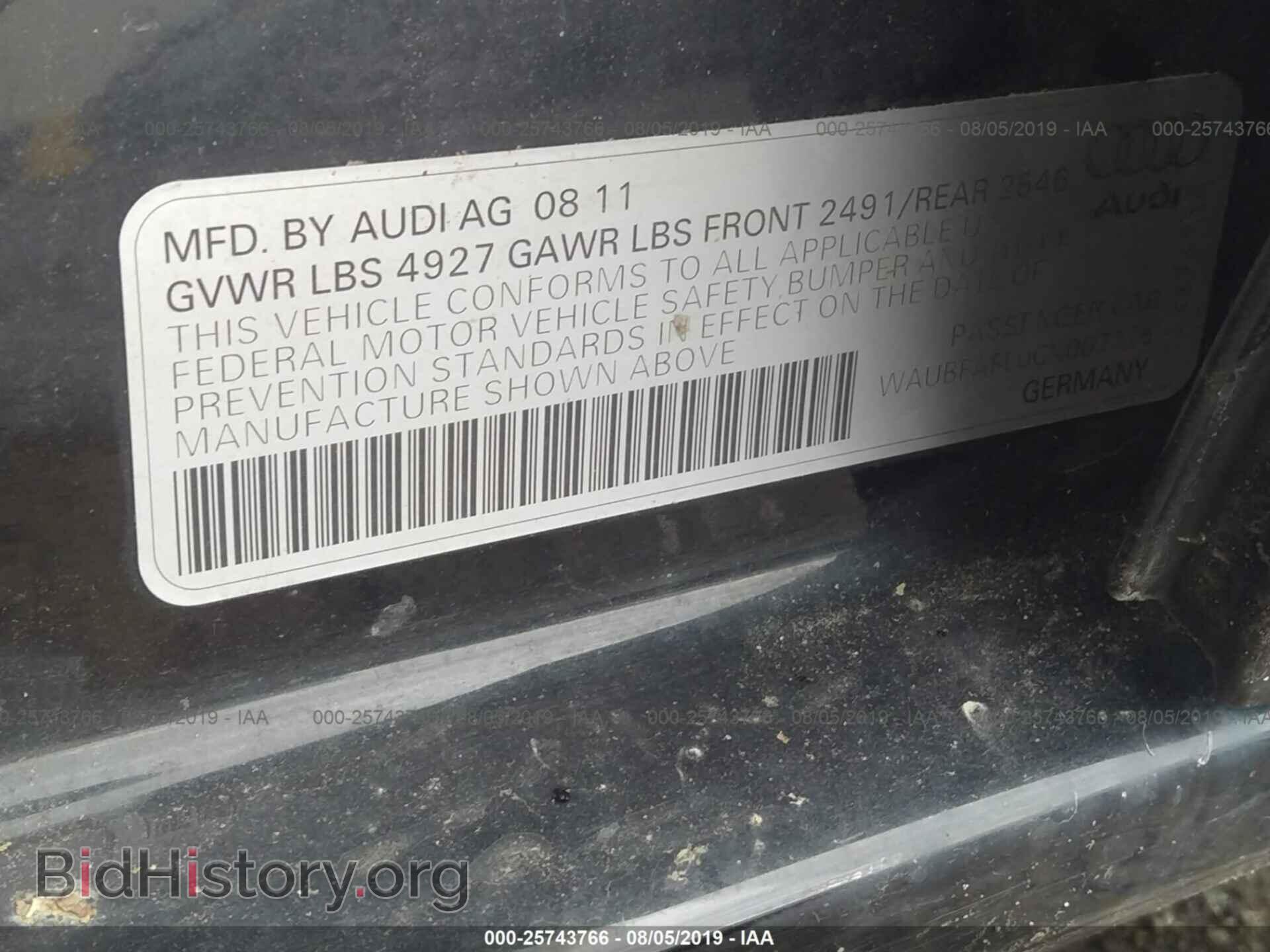 2012 AUDI A4 - VIN: WAUBFAFL0CN007176 - Photo 9
