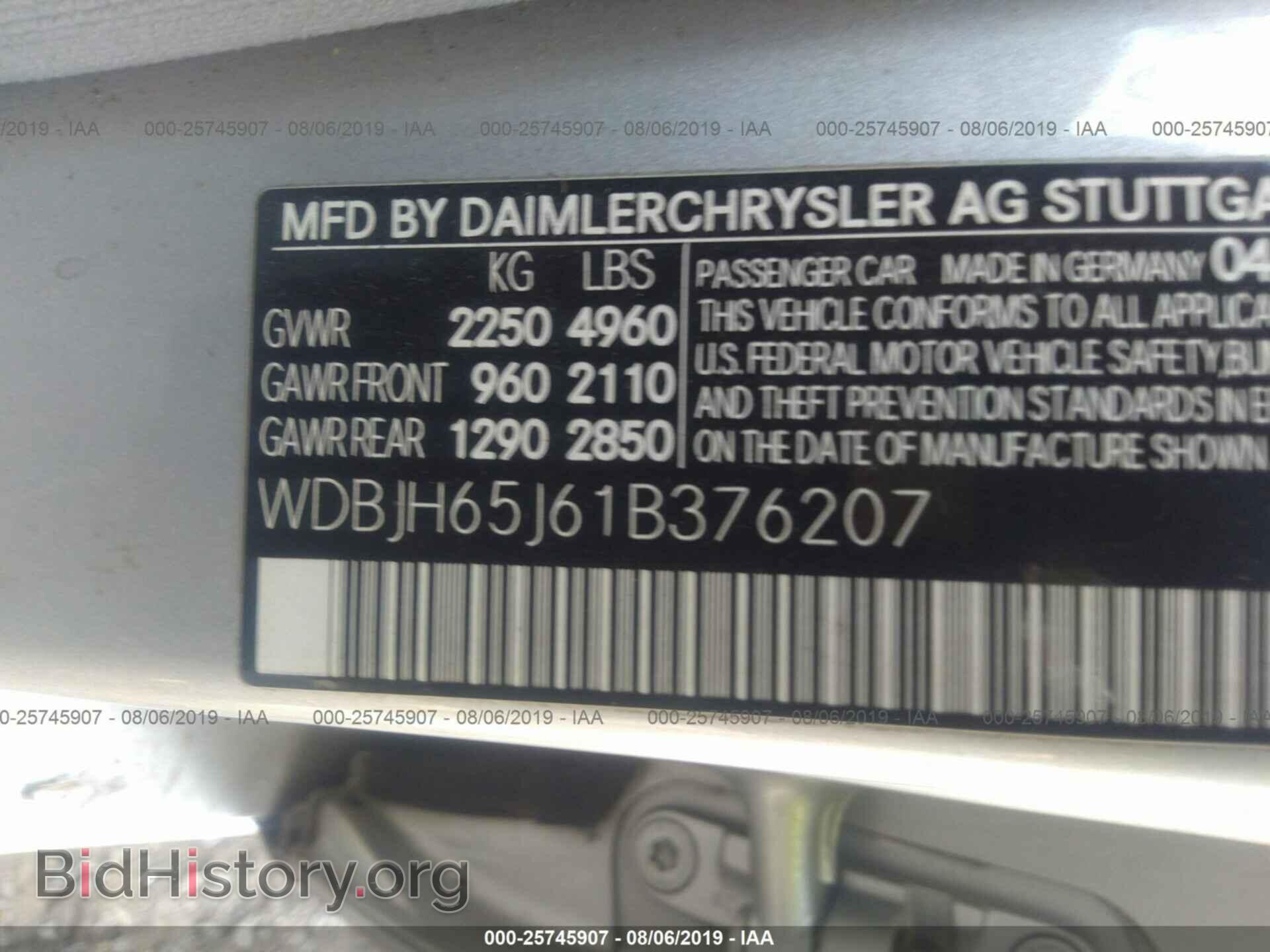 2001 MERCEDES-BENZ E - VIN: WDBJH65J61B376207 - Photo 9