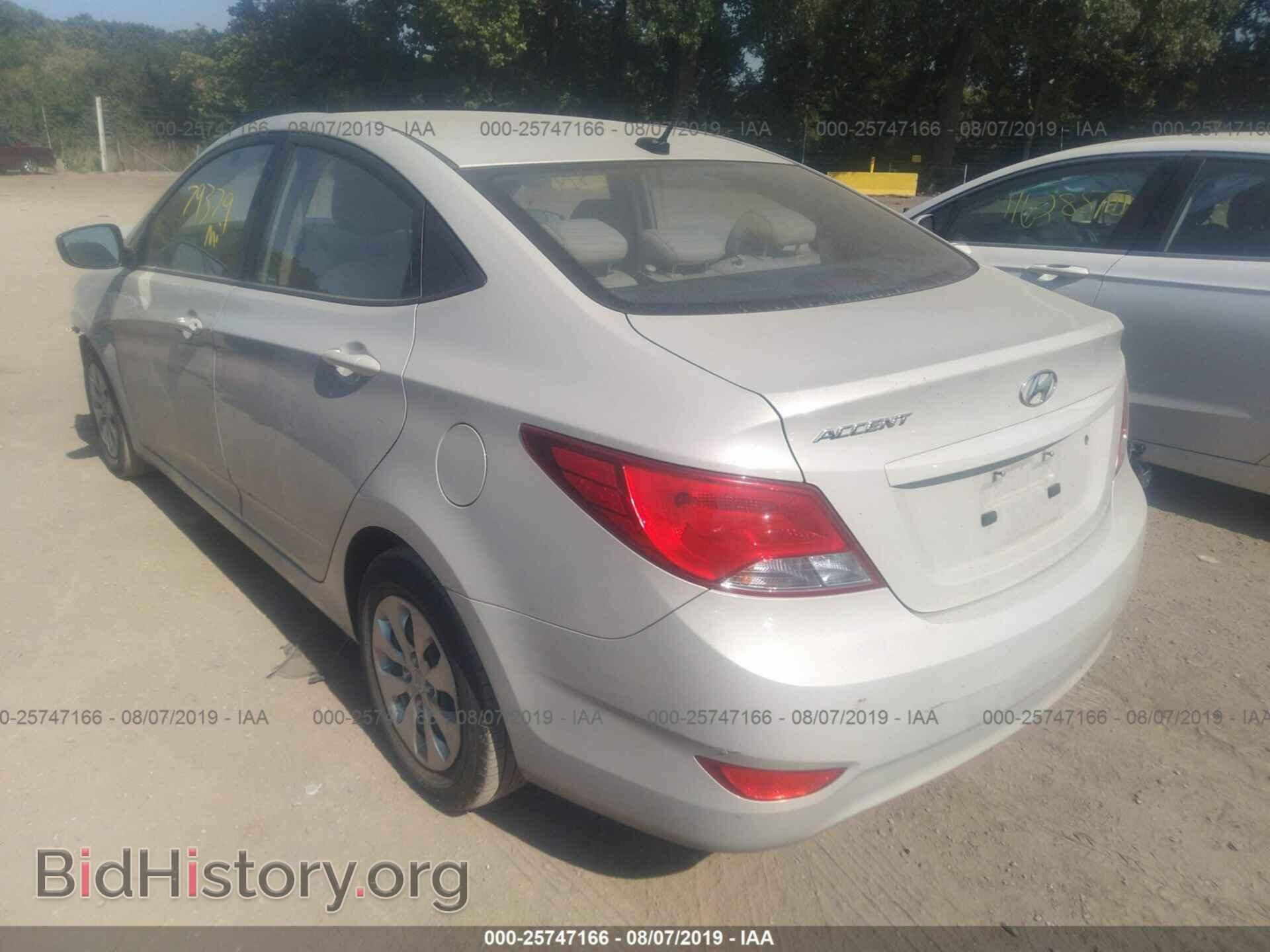 2016 HYUNDAI ACCENT - VIN: KMHCT4AE7GU107535 - Фото 3