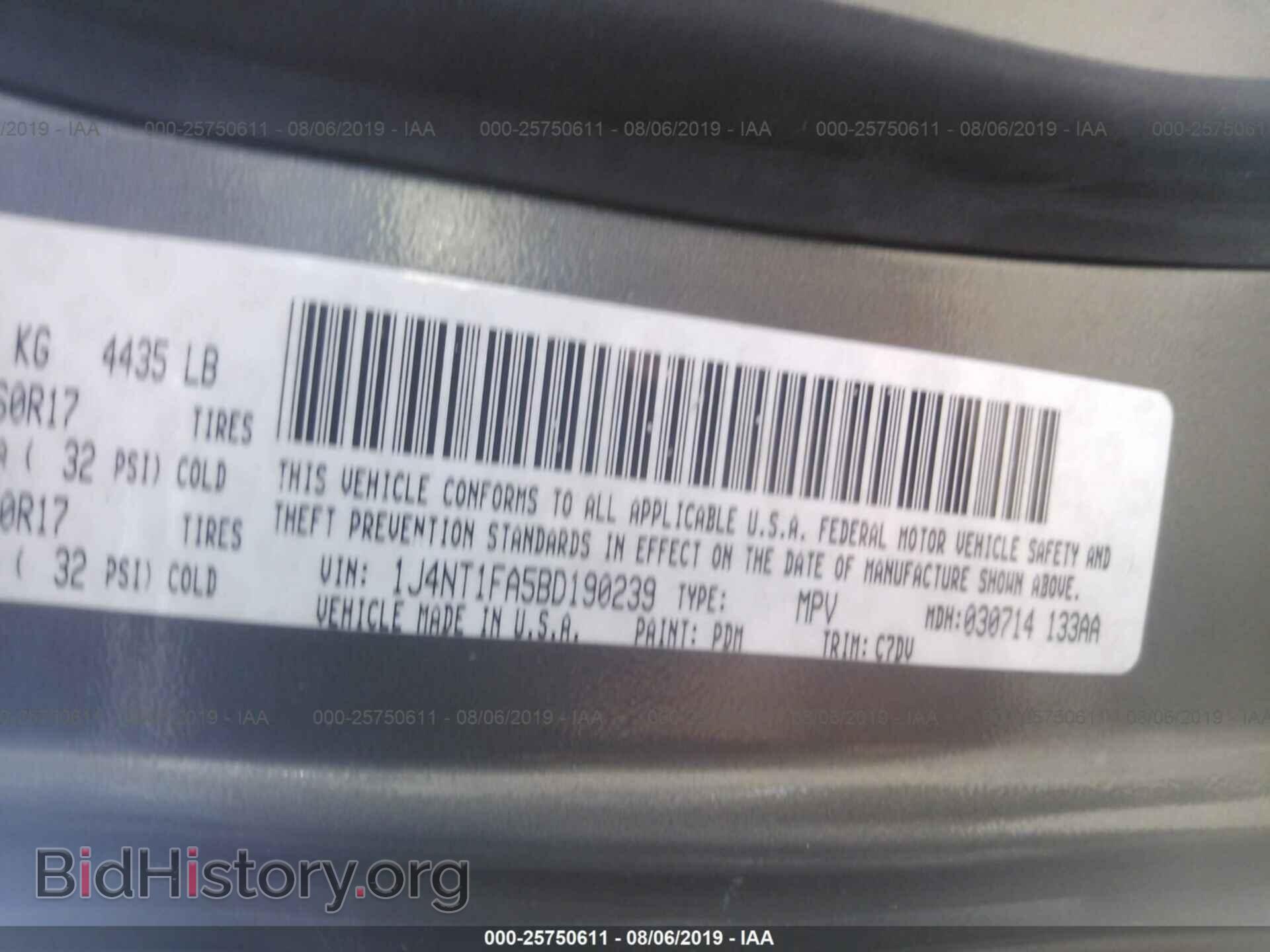 2011 JEEP COMPASS - VIN: 1J4NT1FA5BD190239 - Photo 9