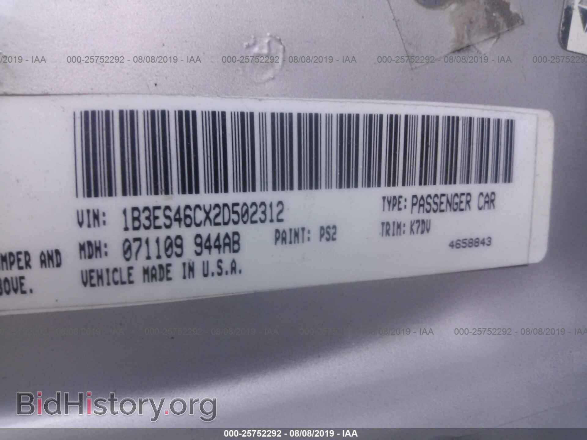 2002 DODGE NEON - VIN: 1B3ES46CX2D502312 - Фото 9