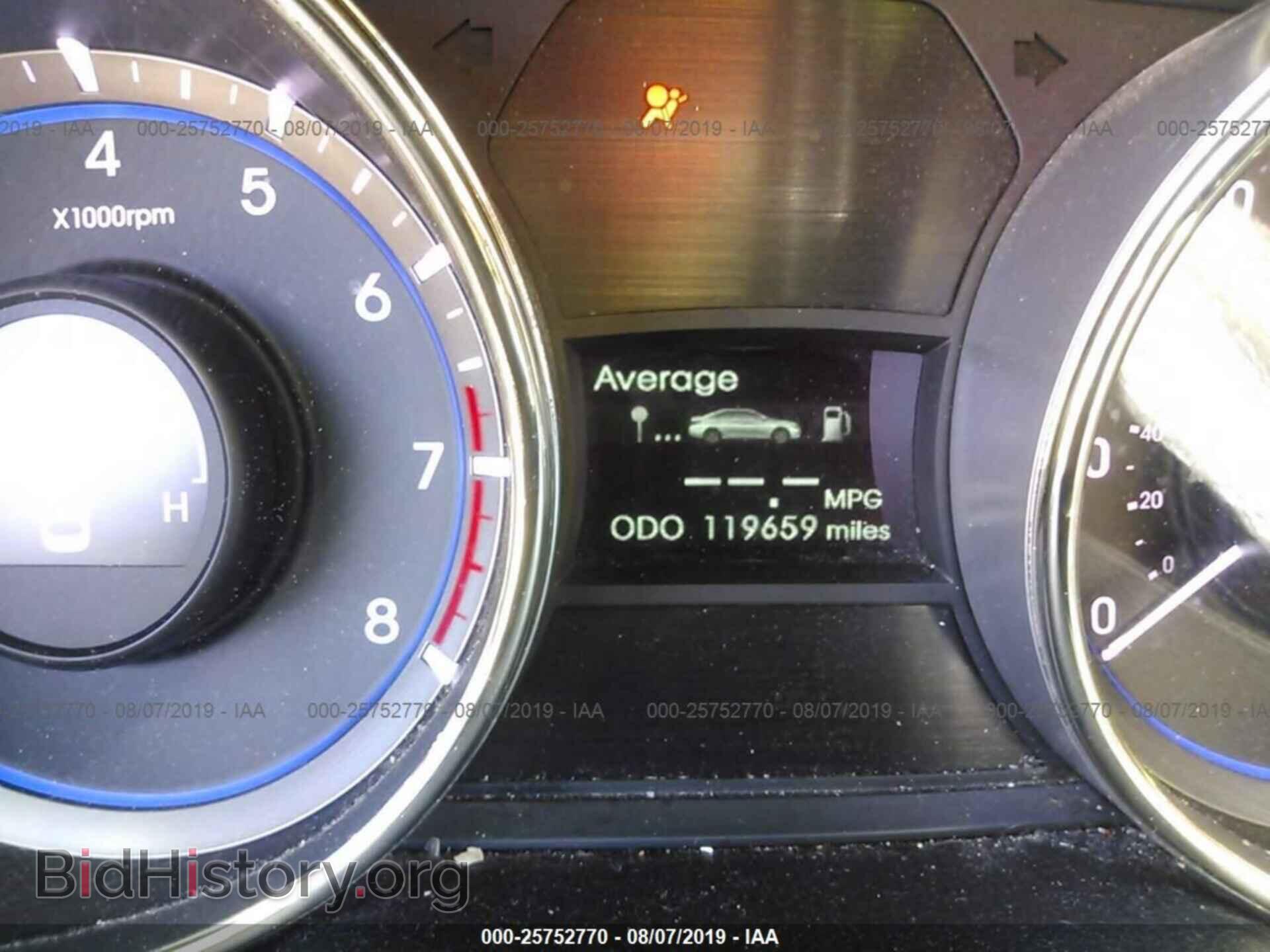 2012 HYUNDAI SONATA - VIN: 5NPEC4AC1CH326295 - Фото 7
