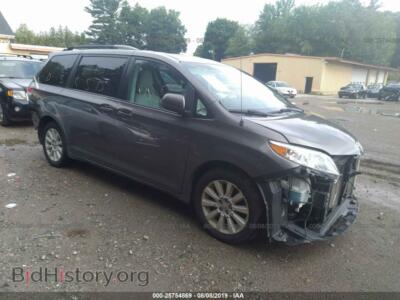 2012 Toyota SIENNA XLE/Limited, gray — VIN 5TDDK3DC6CS046614, IAAI