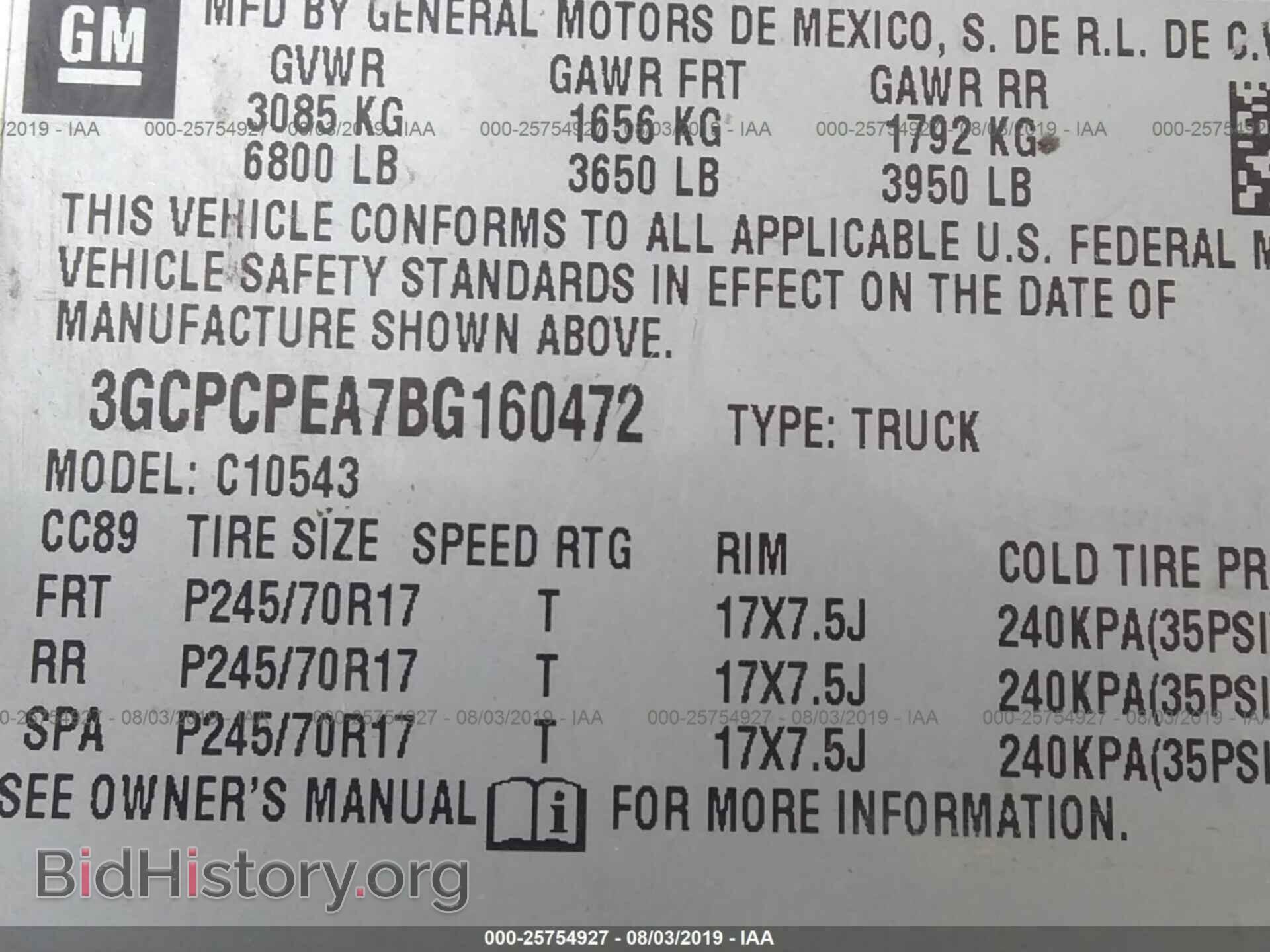 2011 CHEVROLET SILVERADO - VIN: 3GCPCPEA7BG160472 - Фото 9